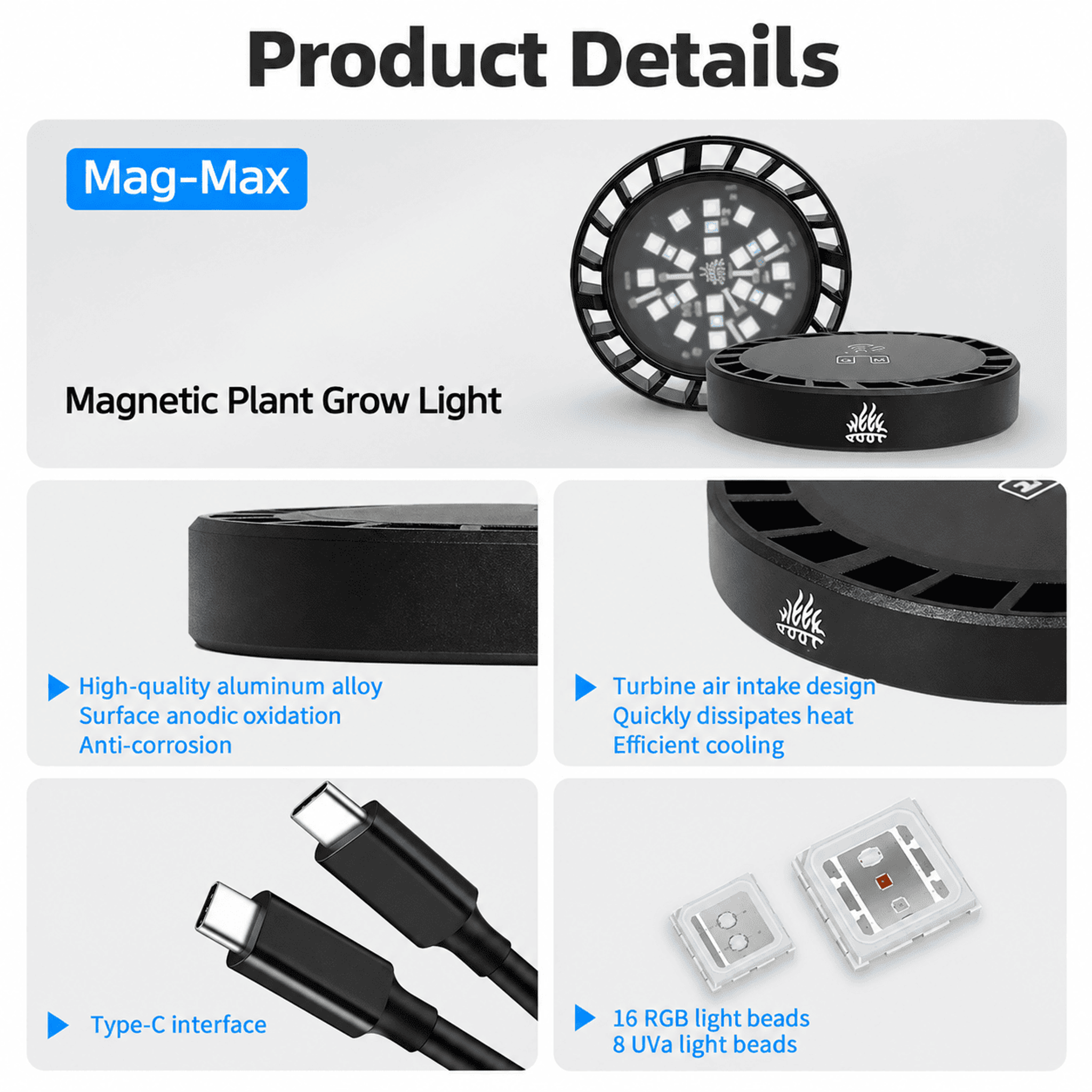 Weekaqua Mag-Max LED Plant Light