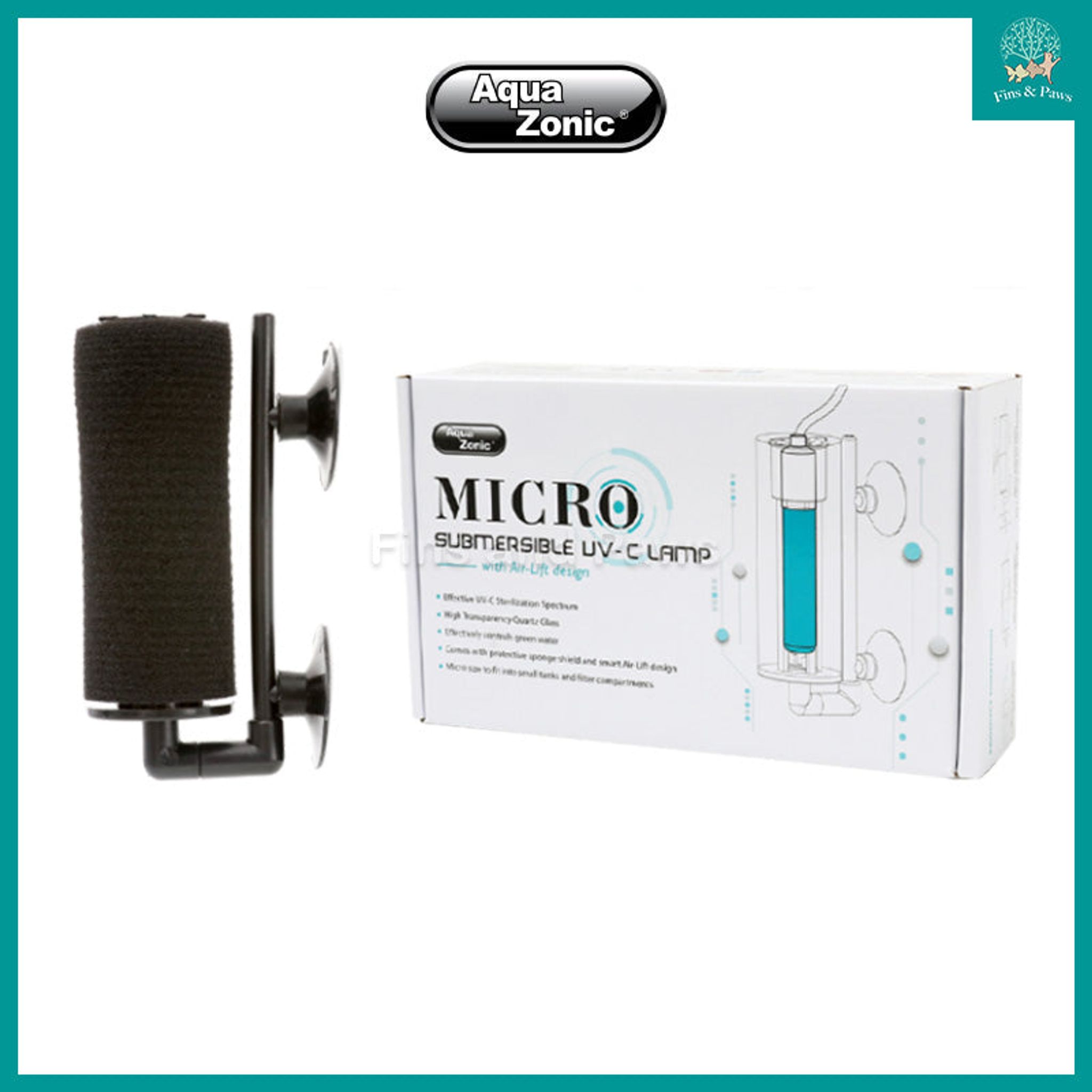 [Aqua Zonic] Micro Submersible UV-C Lamp with Air-Lift Design