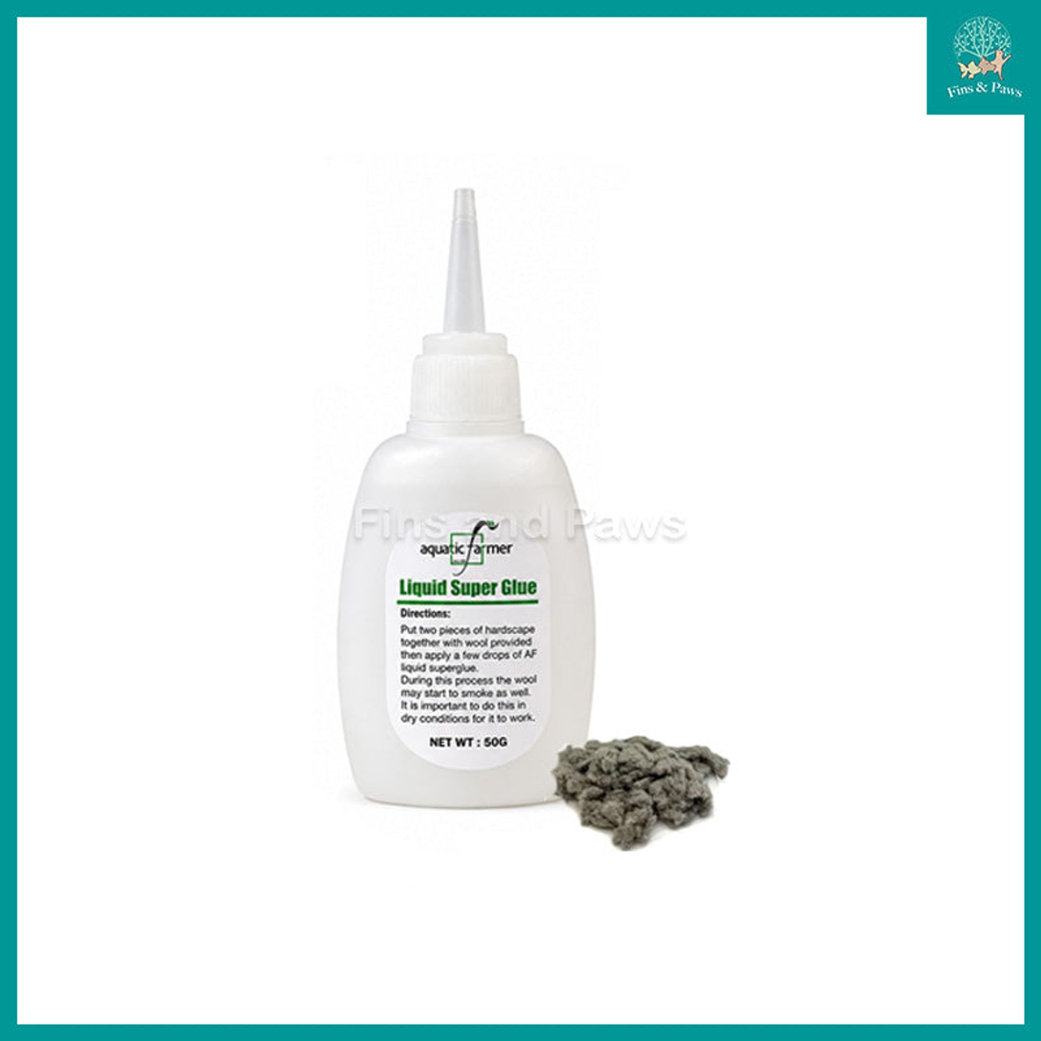 [Aquatic Farmer] Aquarium Hardscape Scaping Liquid Super Glue 50g with Contact Filler