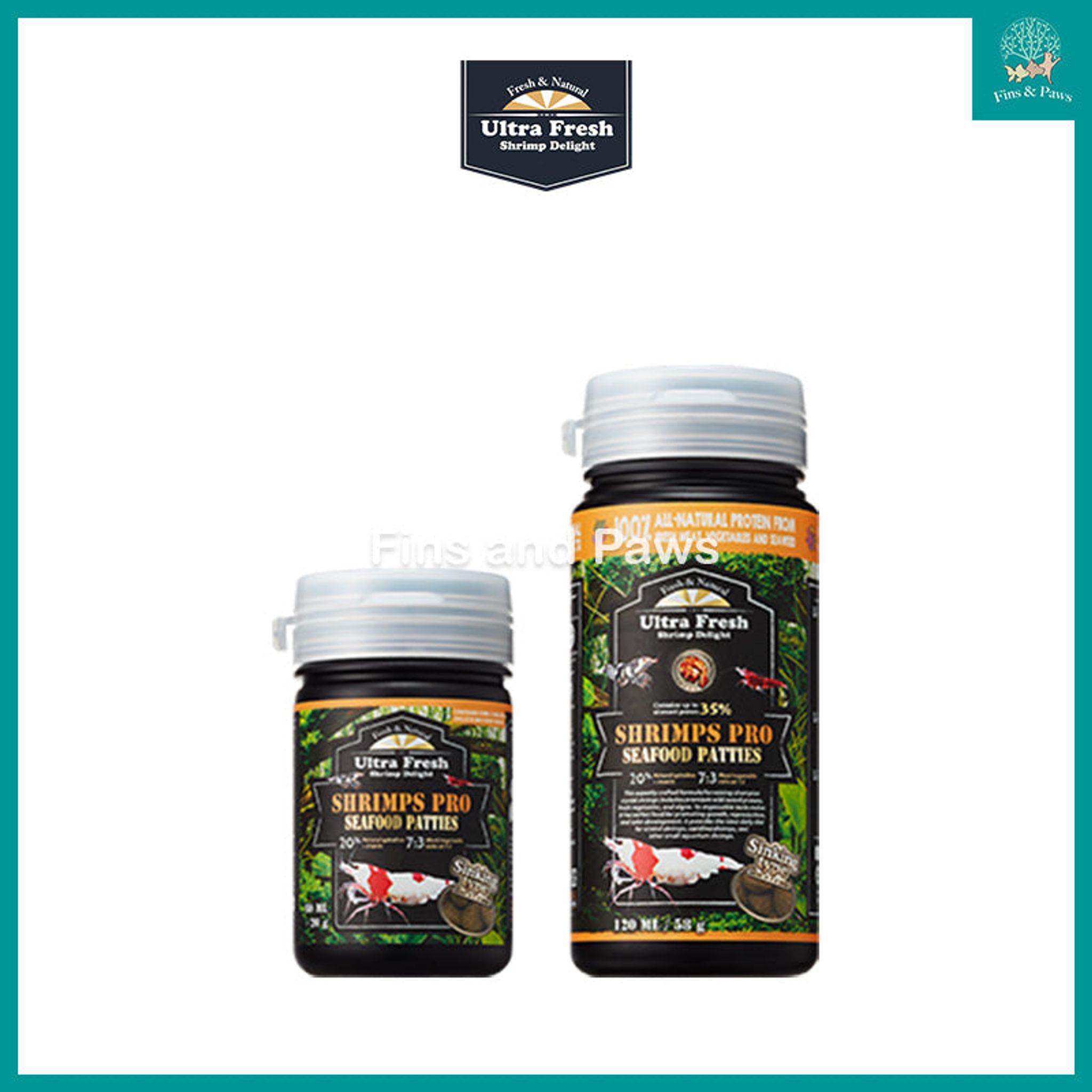 [Azoo Ultra Fresh] Shrimps Pro Seafood Patties (Sinking Type) for Crystal Shrimp, Caridina and other Aquarium Shrimp