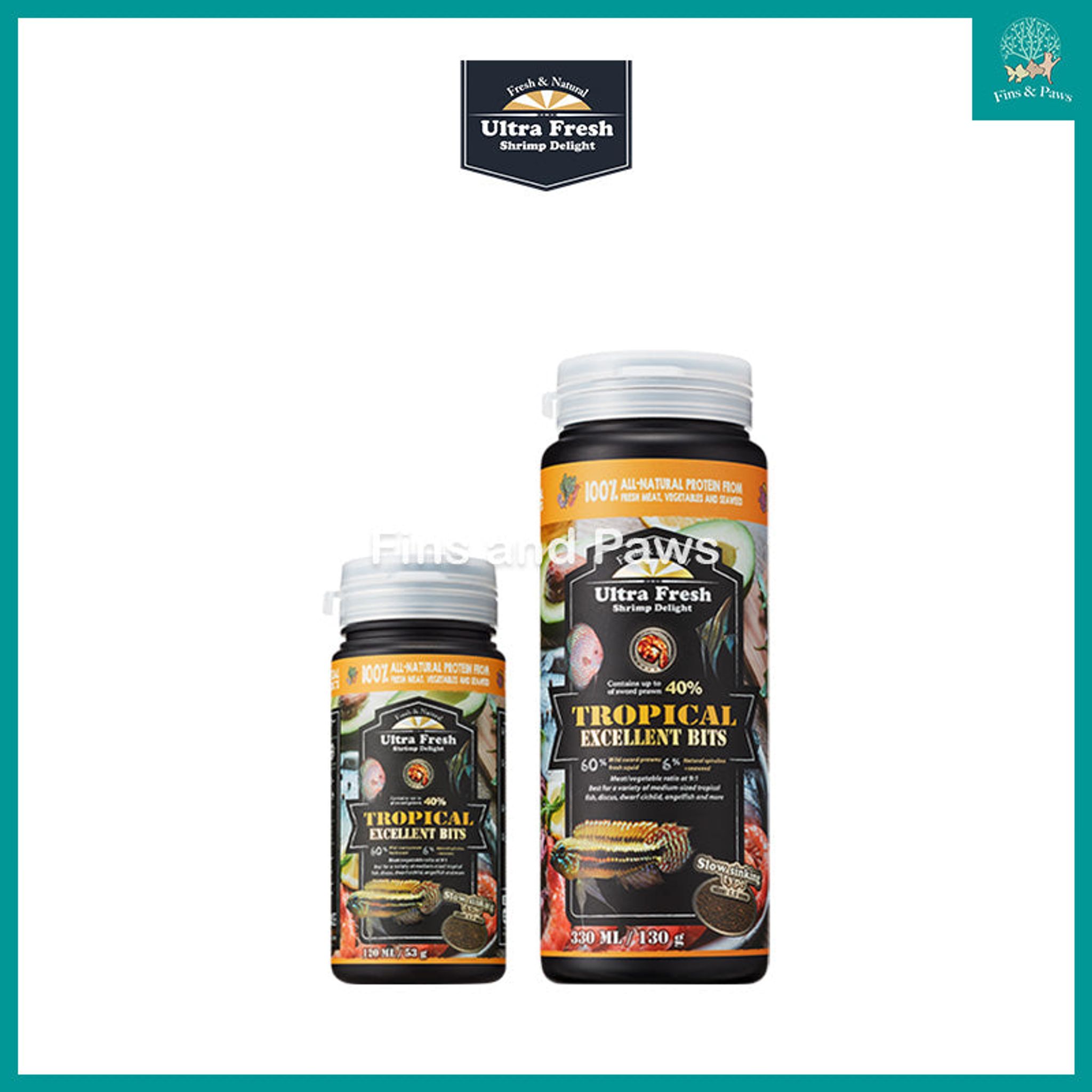 [Azoo Ultra Fresh] Tropical Excellent Bits (Slow Sinking) for medium-sized fish, dwarf cichlid, discus, angelfish, etc