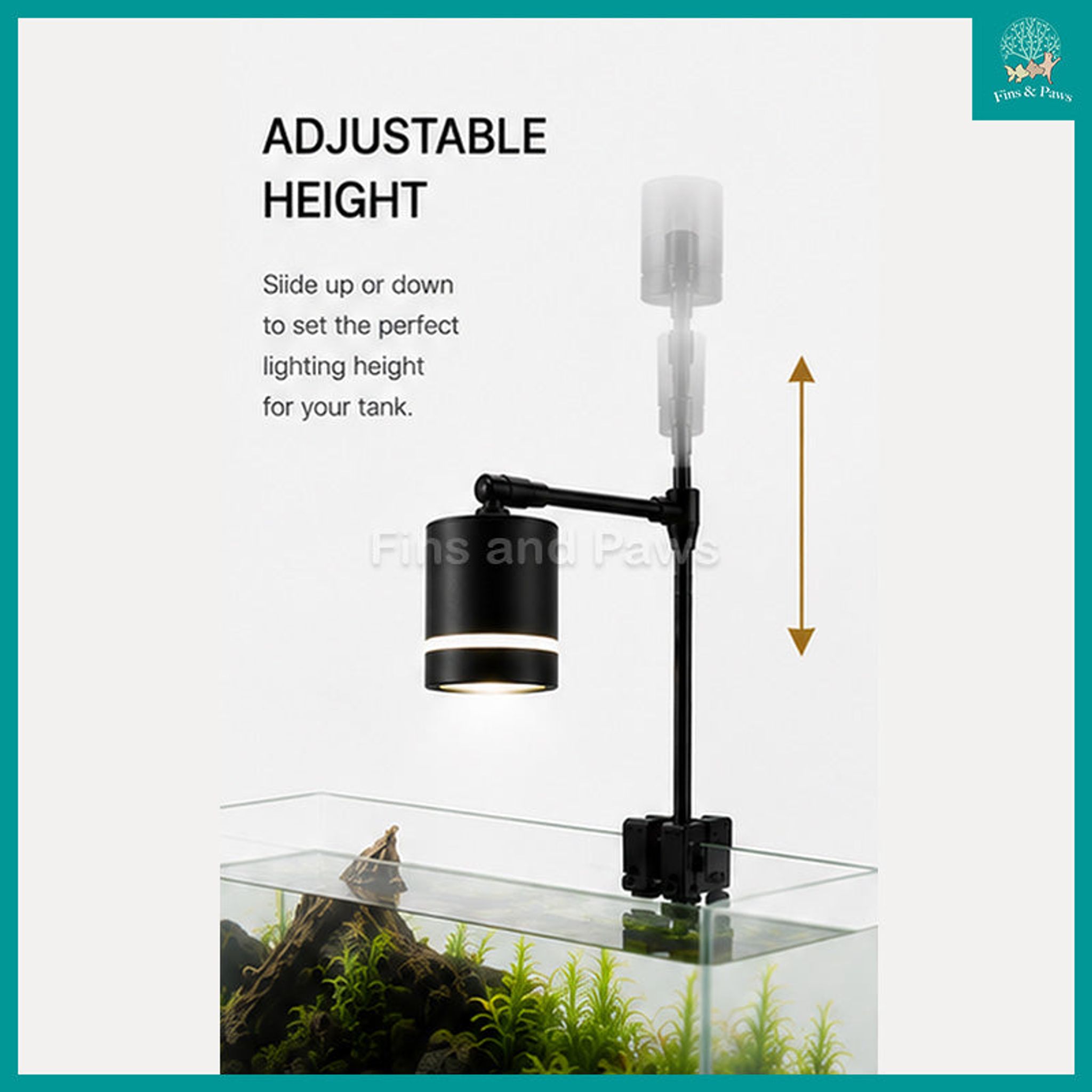 [Raw Elements] Coco Designer Pendent LED with Stand for Aquariums Fish Tanks (from 20cm - 45cm)