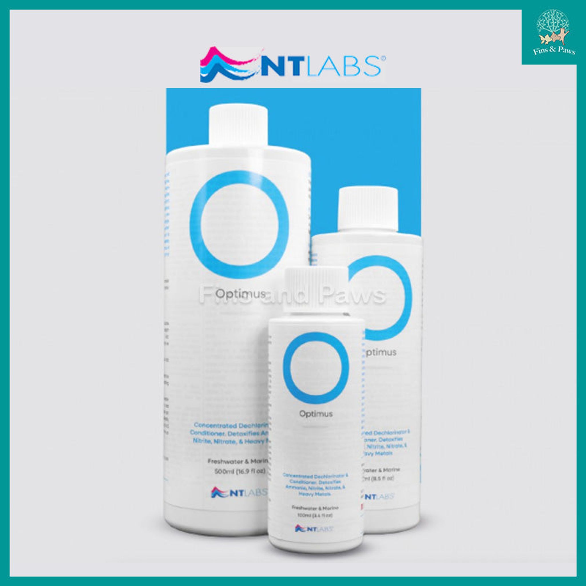 [NT Labs] Optimus Concentrated Tap Water Dechlorinator for Freshwater and Marine Aquarium with Ammonia, Nitrite and Nitrate Detoxifier