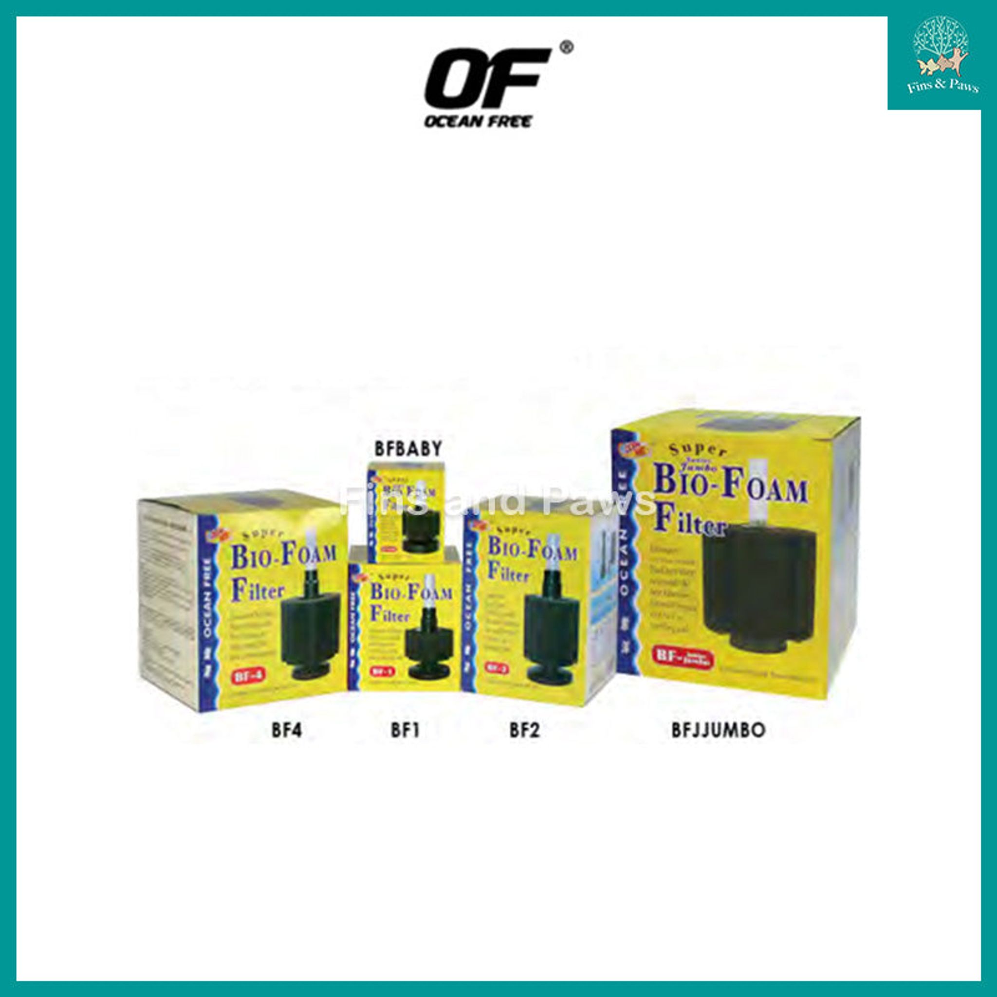 [OF Ocean Free] Aquarium Bio-Foam Sponge Filter for Beneficial Bacteria suitable for Shrimps, Betta, Discus, Baby Fish etc