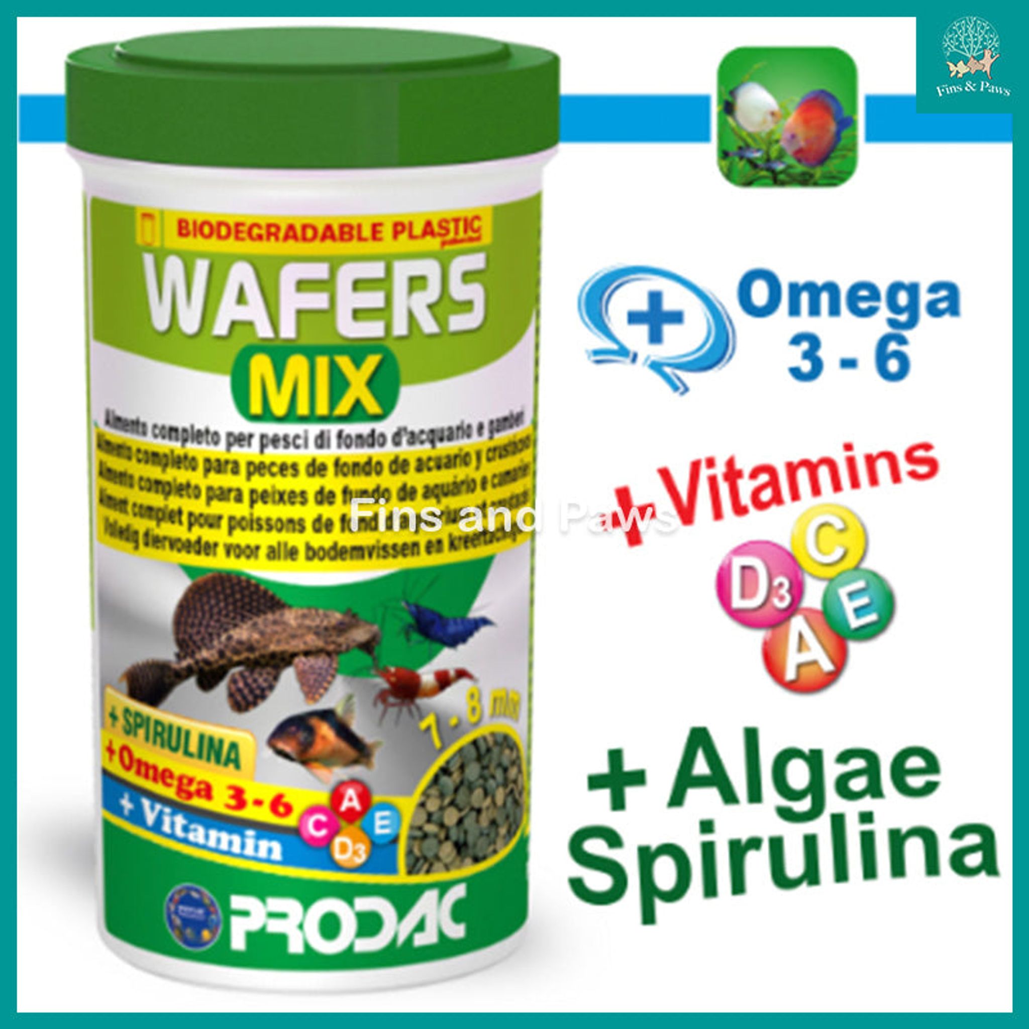 [Prodac] Wafers Mix for Aquarium Bottom Fish and Shrimps