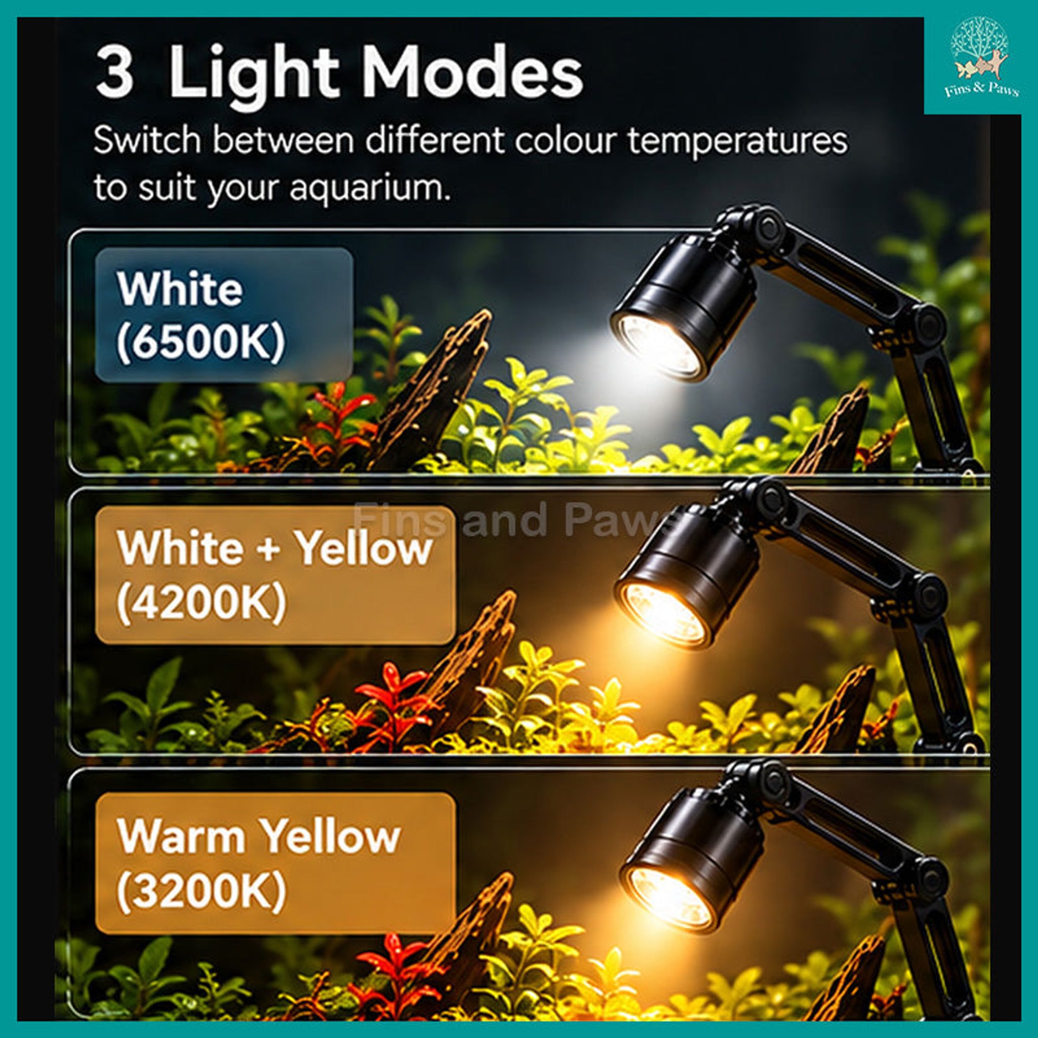 [Raw Elements] COCO Foldable Aquarium LED Spotlight 5V 1A USB (ZD-202)