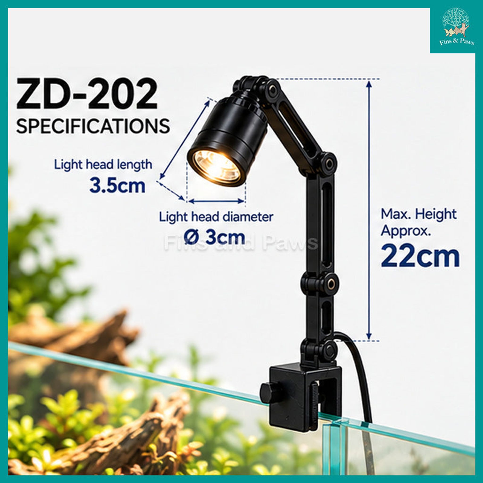 [Raw Elements] COCO Foldable Aquarium LED Spotlight 5V 1A USB (ZD-202)