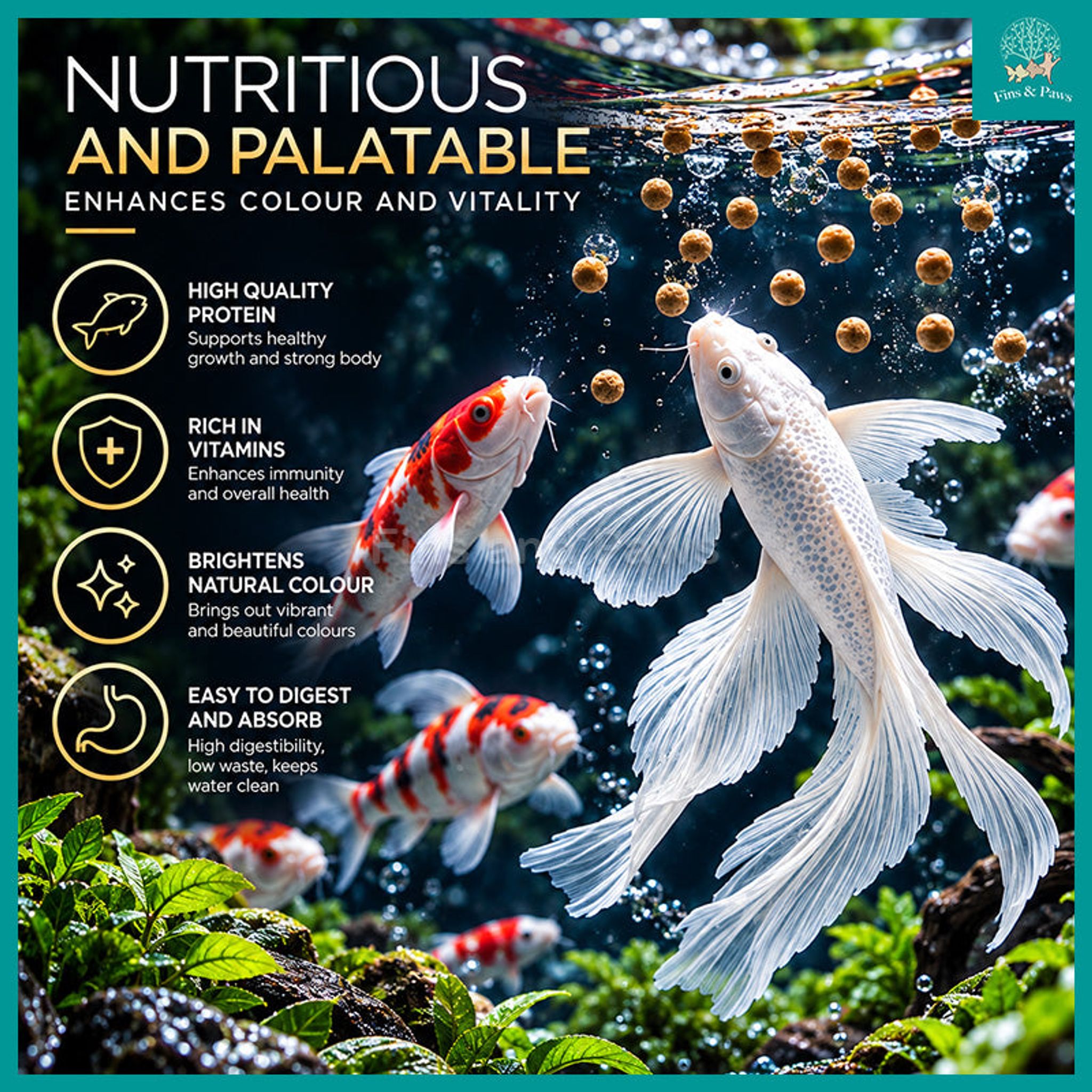[Relive] Butterfly Carp Floating Pellet M Sized 100g - Koi Fish Feed Enriched with Vitamins