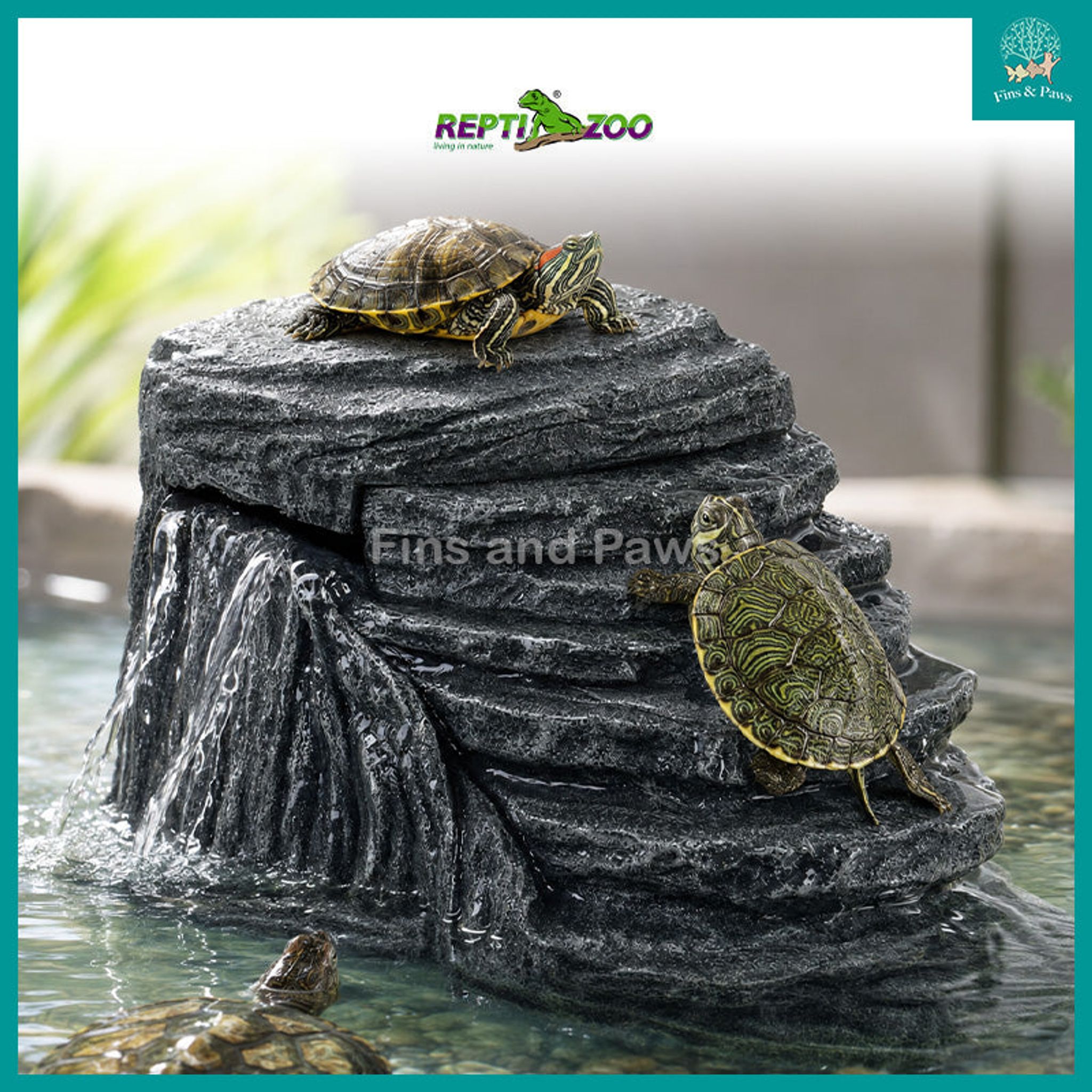 [ReptiZoo] 2-in-1 Turtle Filter Basking Platform Suitable for Terrapins. Frogs and other Amphibians - GLB09(RF01-B35)