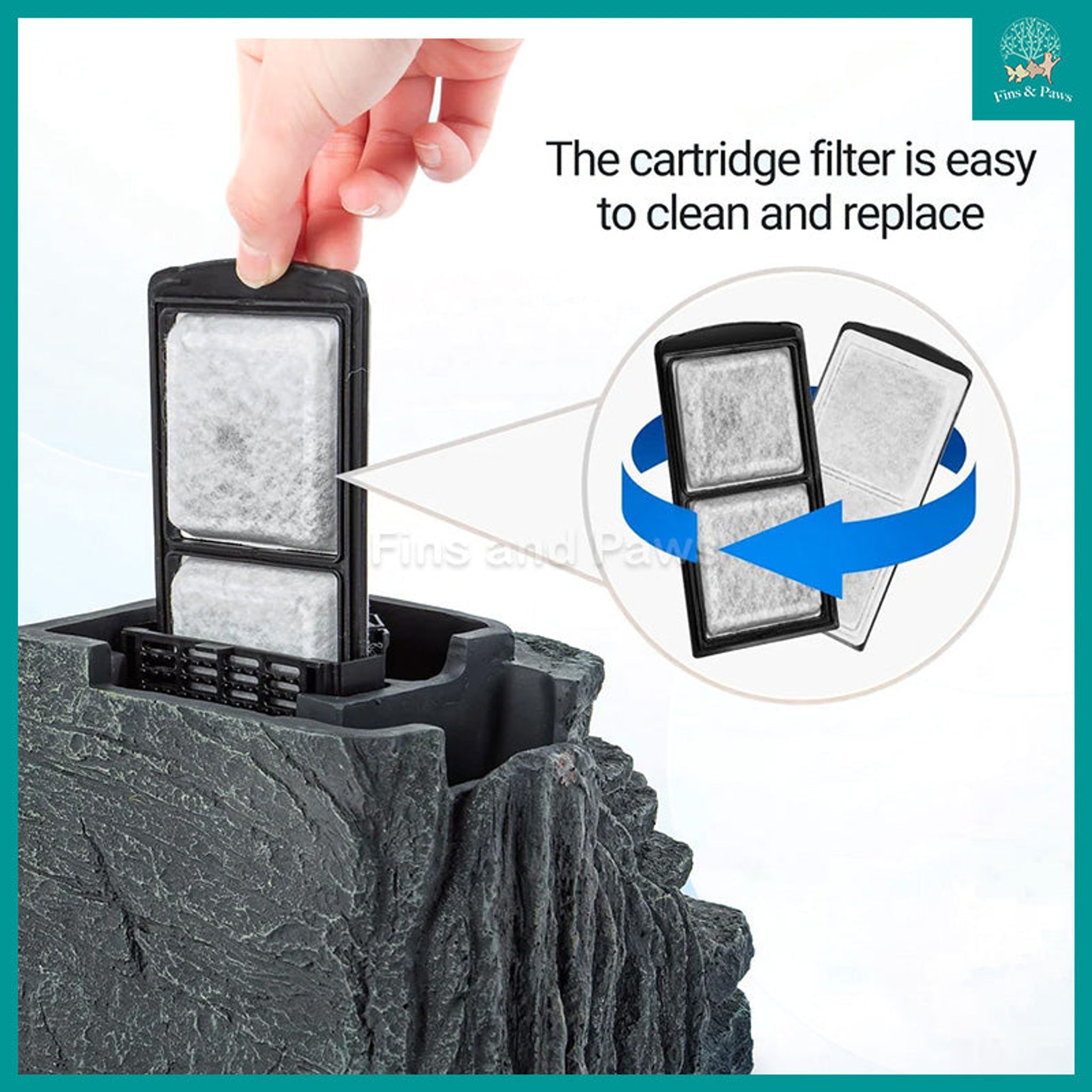 [ReptiZoo] 2-in-1 Turtle Filter Basking Platform Suitable for Terrapins. Frogs and other Amphibians - GLB09(RF01-B35)