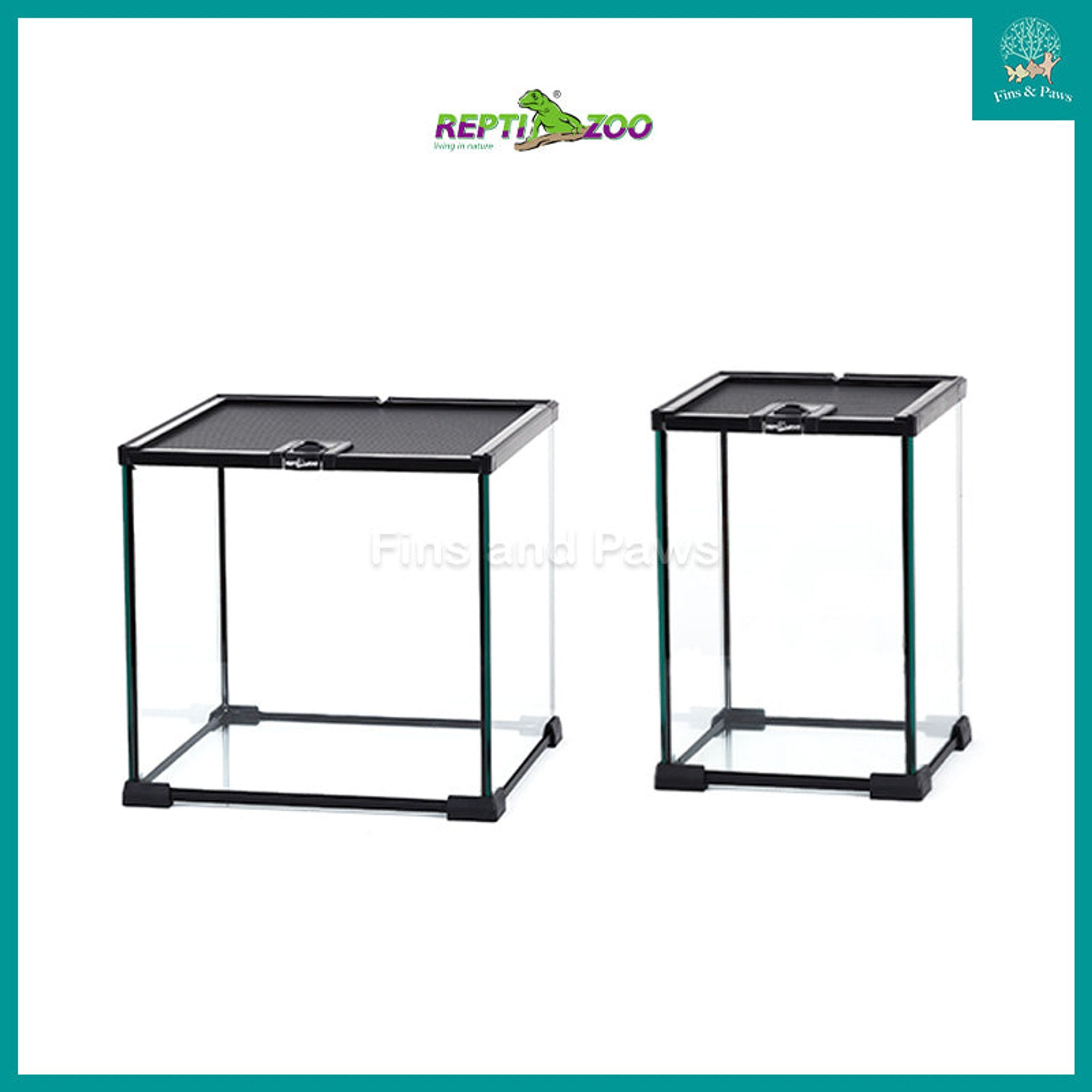 [ReptiZoo] MINI Glass Reptile Habitat Tank for Fish, Crabs, Turtle, Reptiles, Insects and Plants (AK02B, AK03B and AK10B)