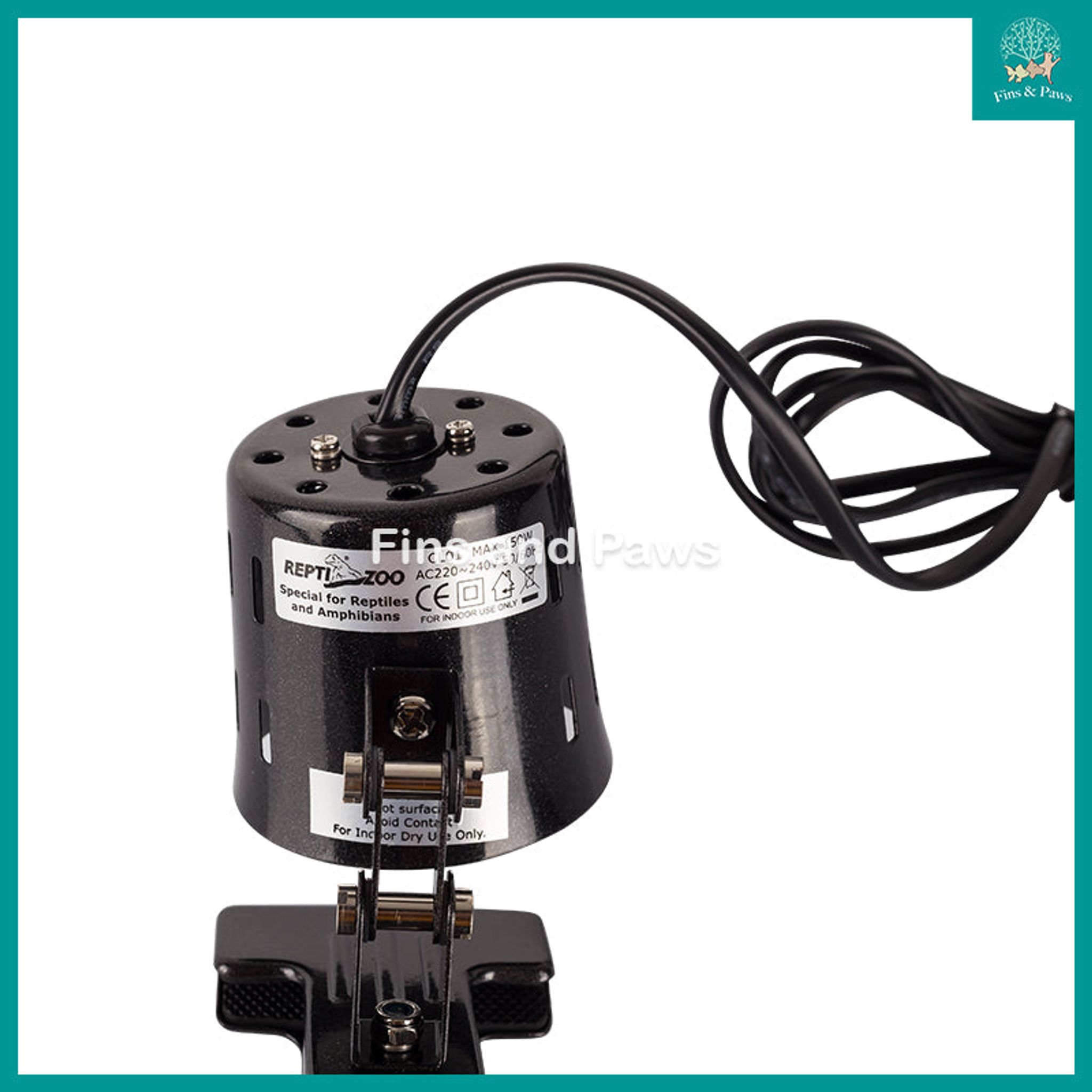 [ReptiZoo] 360 Degrees Rotation Clip Reptile Lamp Fixture (up to 150W)