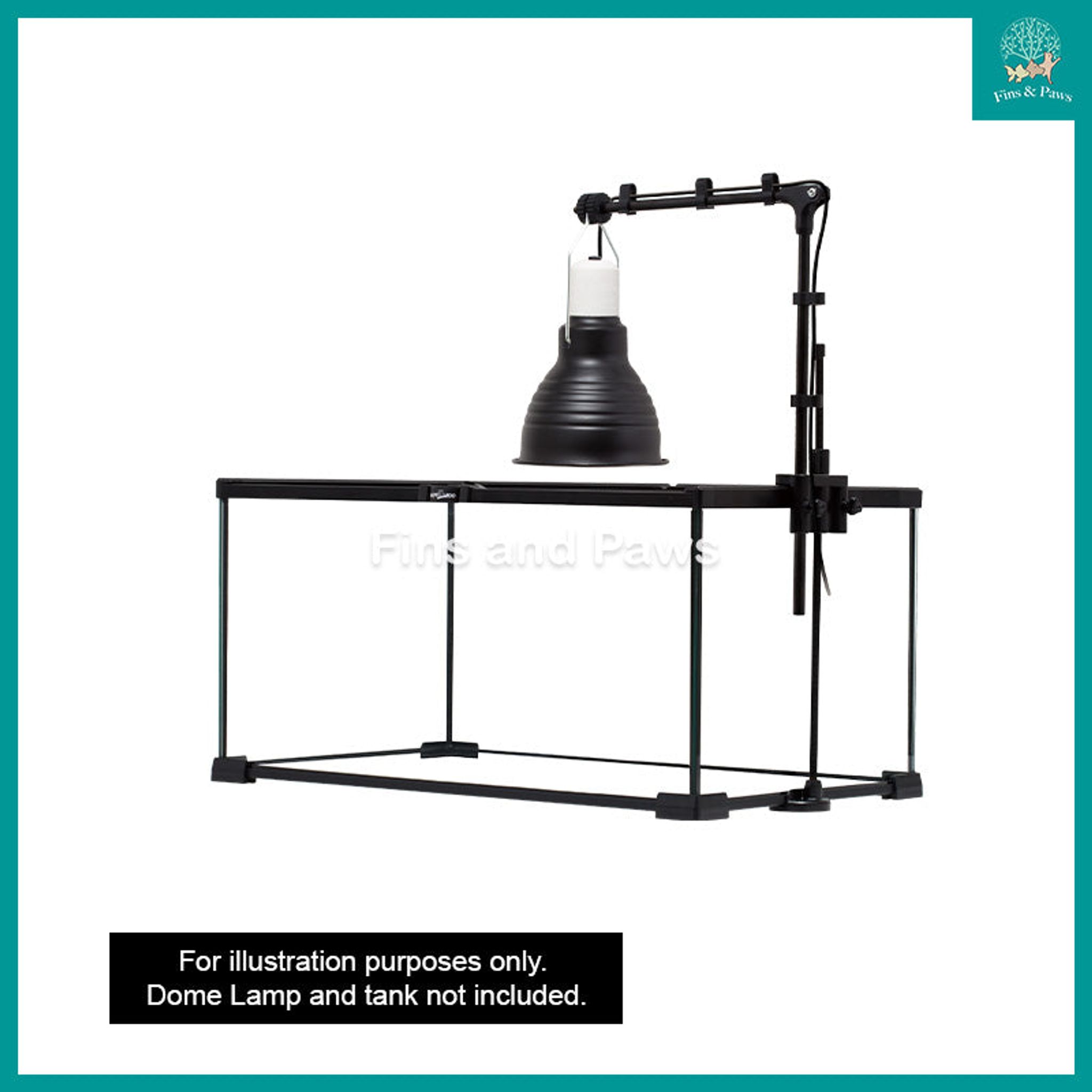 [ReptiZoo] Adjustable Dome Lamp Bracket Stand (Up to 60cm Tall Reptile or Turtle Tanks)