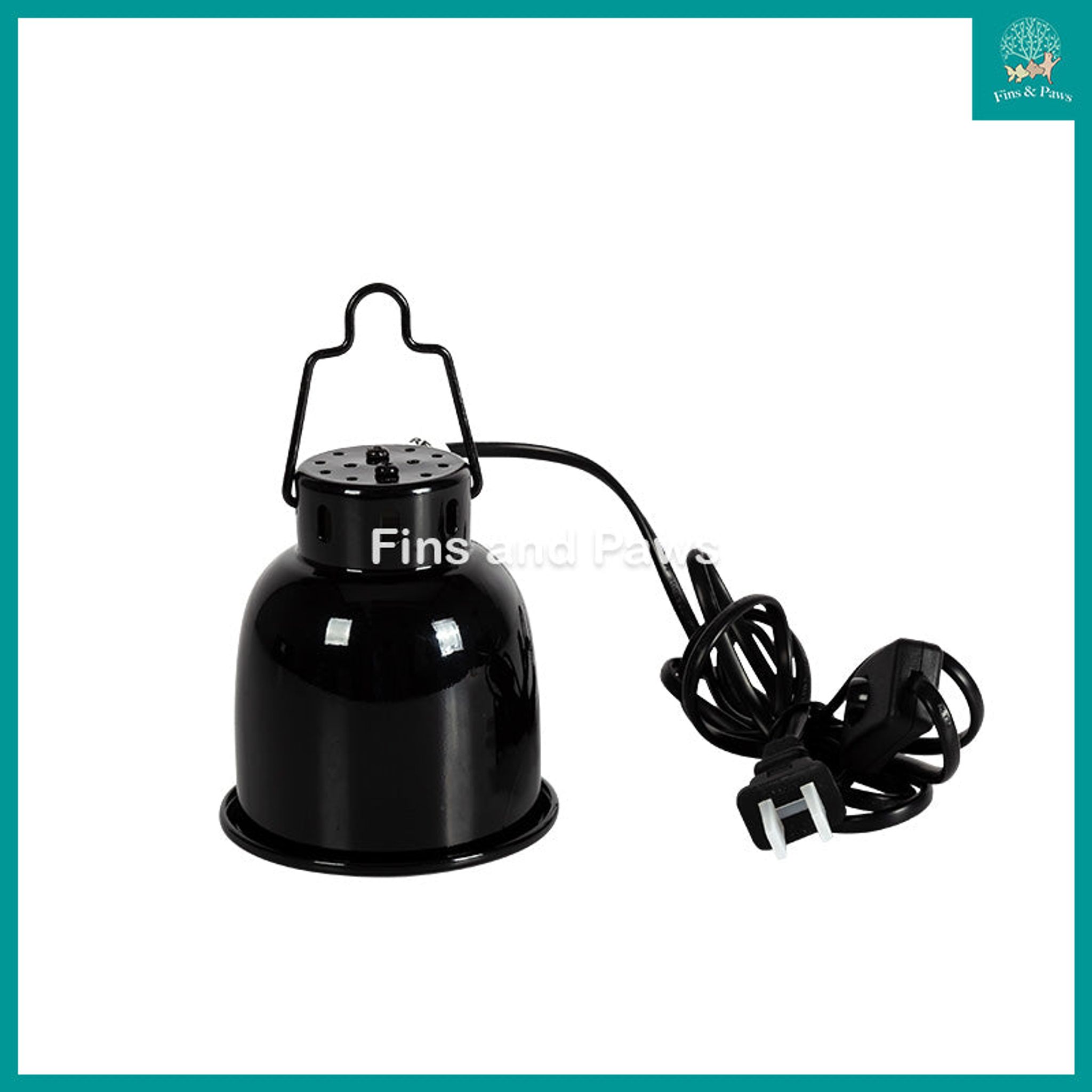 [ReptiZoo] Mini Dome Bulb Holder Lamp Fixture 4.0" for Terrarium / Reptile / Turtle / Terrapin Tank (Max 40W)