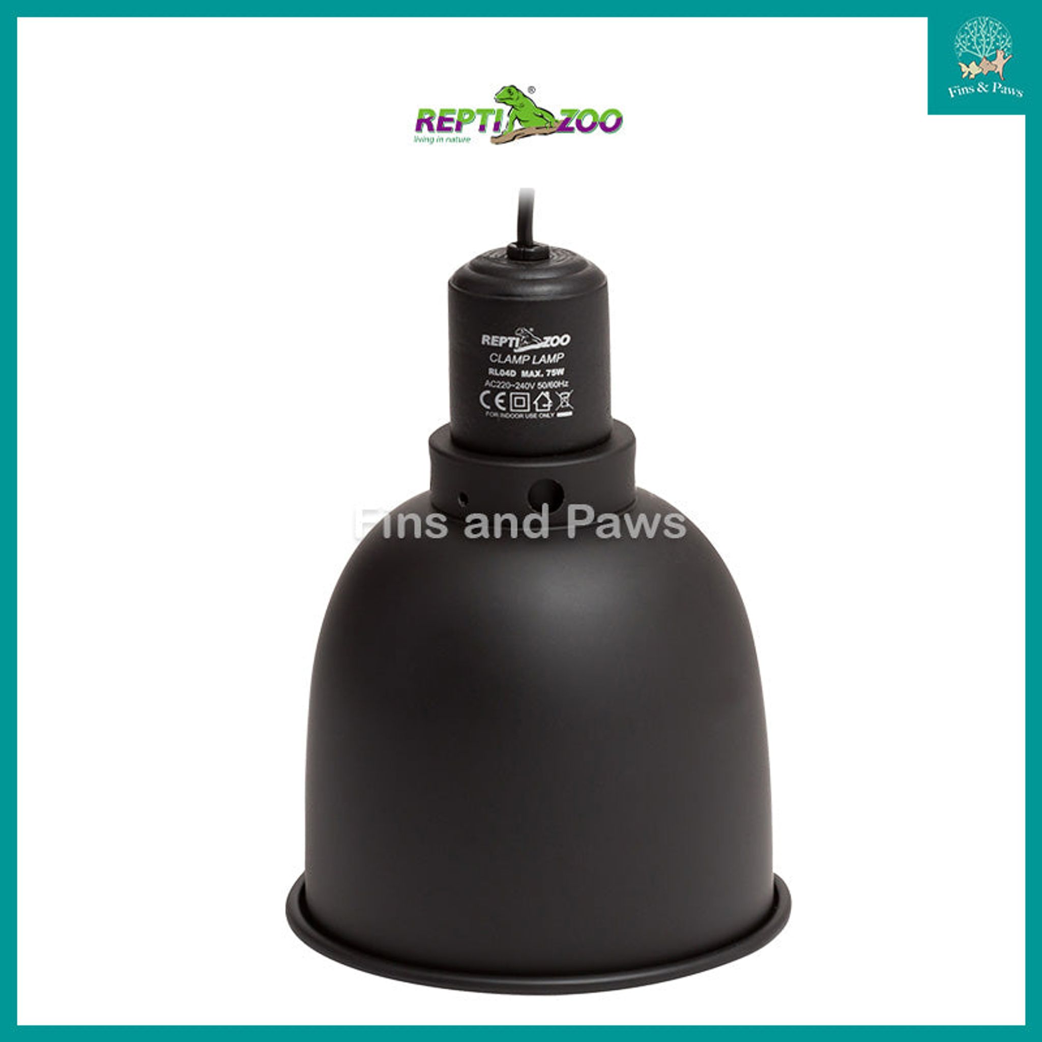 [ReptiZoo] Reflecting Dome Lamp Fixture 5.5" (Deep Version) for Turtle / Terrarium / Reptile Tank (Max 100W) RL04D