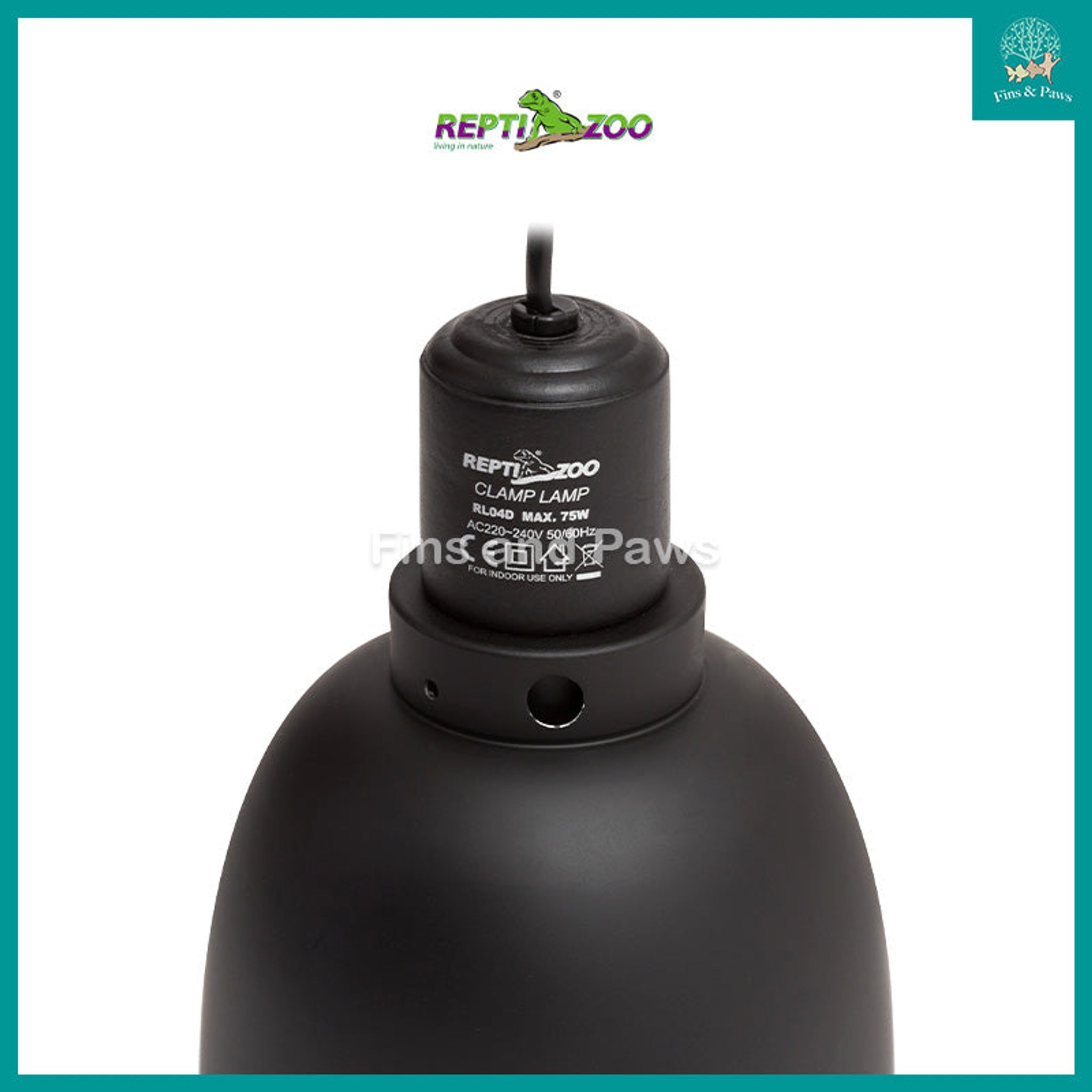 [ReptiZoo] Reflecting Dome Lamp Fixture 5.5" (Deep Version) for Turtle / Terrarium / Reptile Tank (Max 100W) RL04D