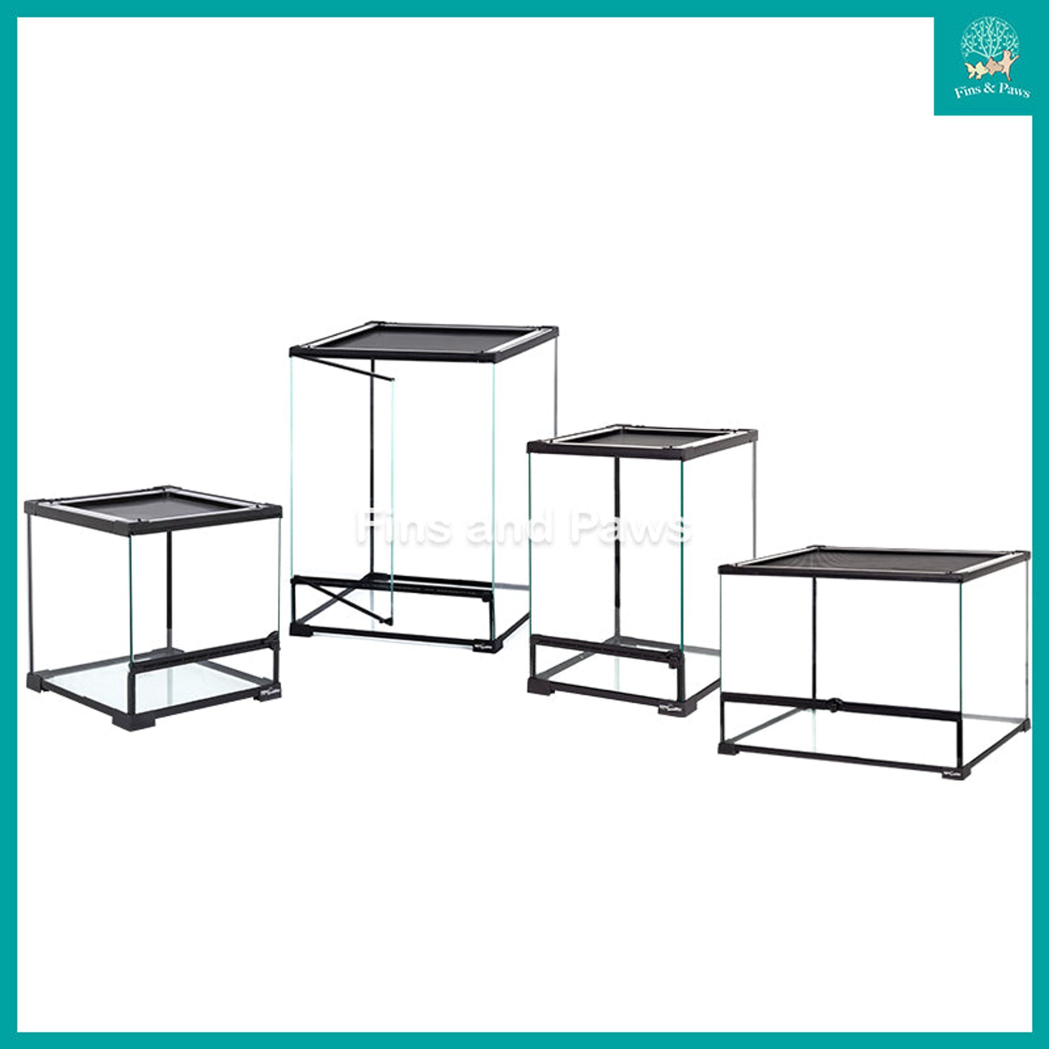 [ReptiZoo] Reptile Glass Terrarium / Paludarium Tank for Crab, Reptile, Insects and Plants (30cm / 45cm / 60cm)