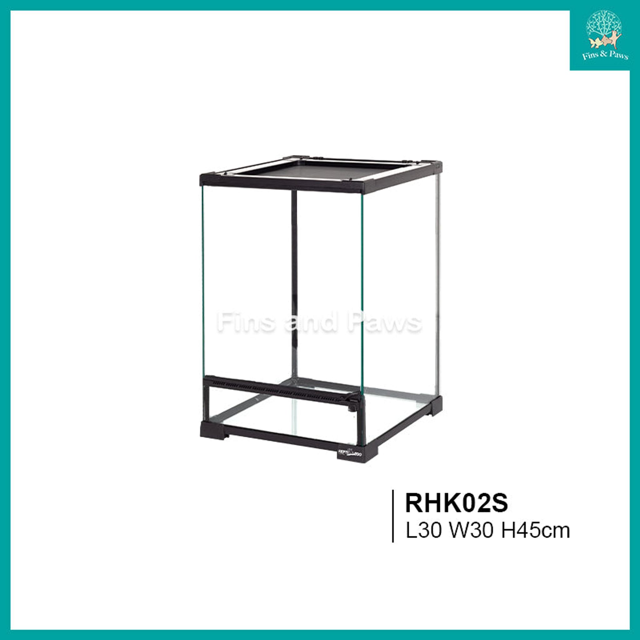 [ReptiZoo] Reptile Glass Terrarium / Paludarium Tank for Crab, Reptile, Insects and Plants (30cm / 45cm / 60cm)