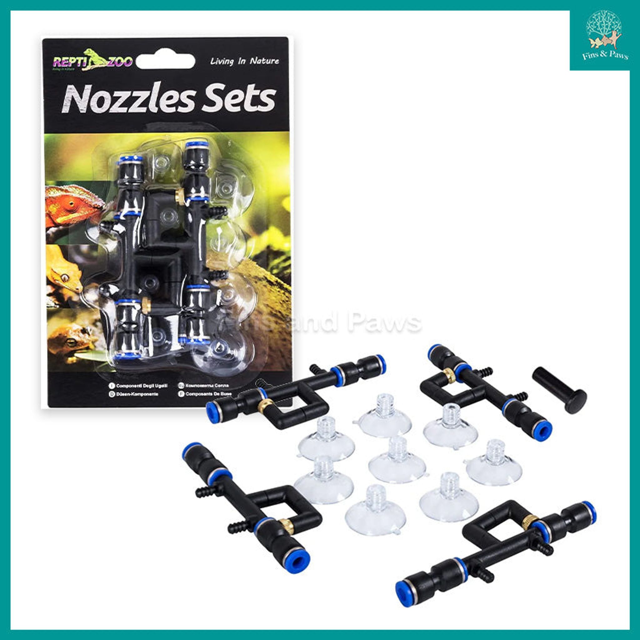 [ReptiZoo] TR03-2A Nozzle Set (4pcs/set) – Misting Nozzles for Reptile Terrariums, Vivariums & Greenhouses