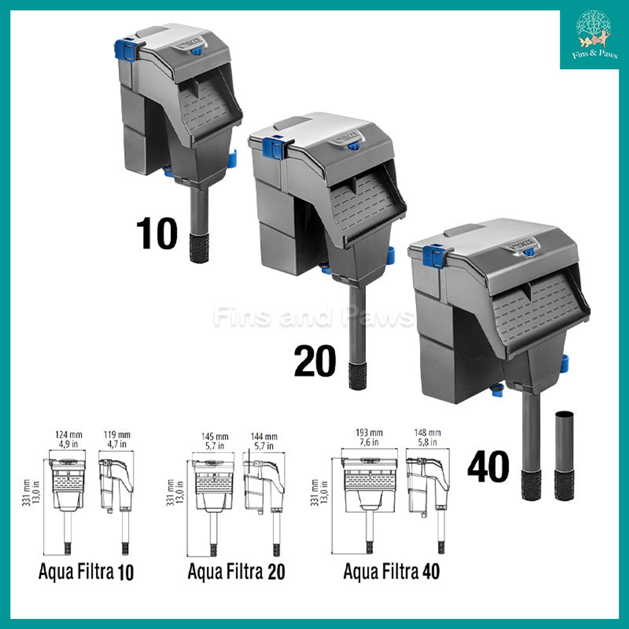 [Sicce] Aqua Filtra Hang-on Back Filter with Self Priming (10 / 20 / 40)