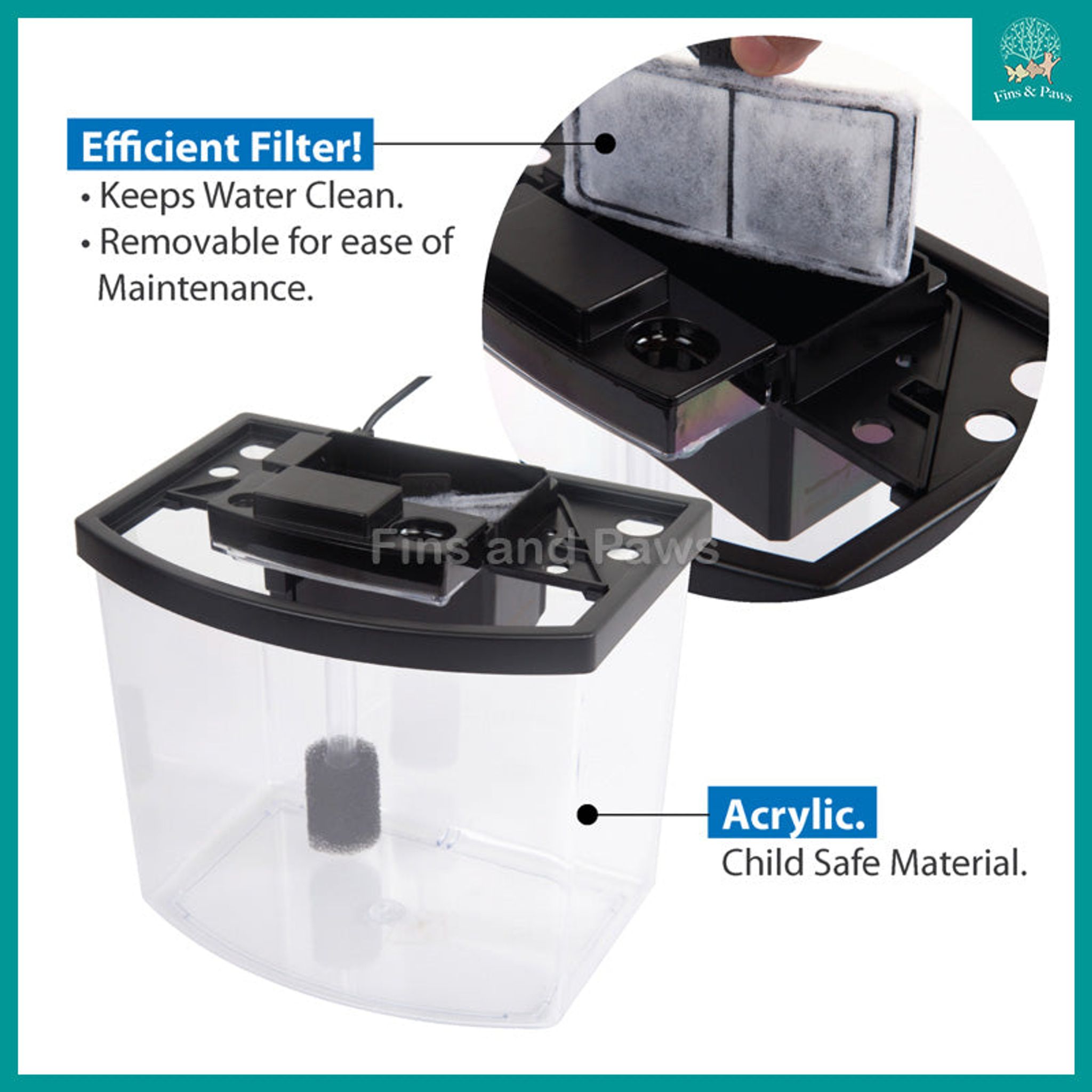 [Resun] 3.8L Lucent Tabletop Aquarium Fish Tank (with LED Lights and Filter)