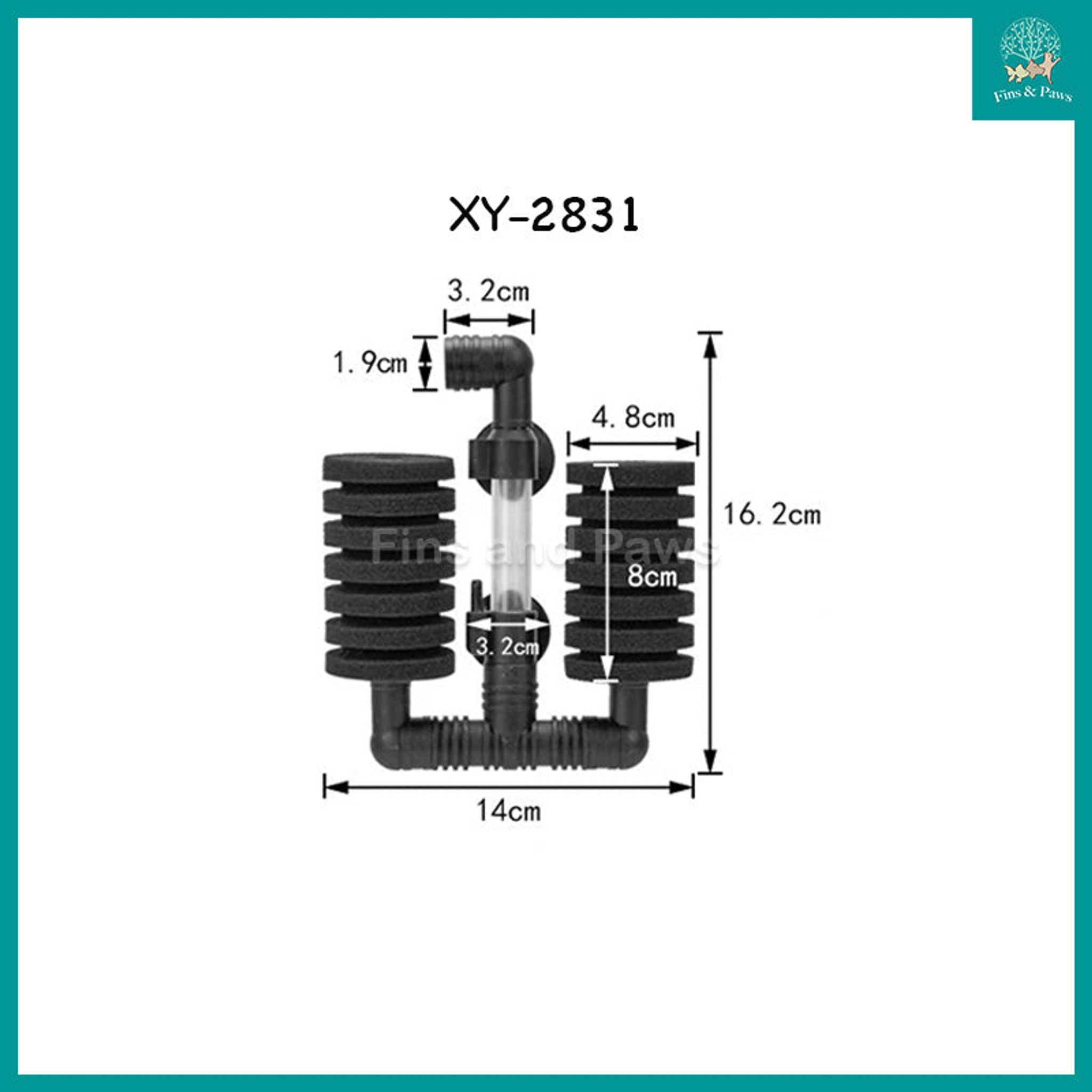 [XinYou] Aquarium Bio-Sponge Filter for Beneficial Bacteria suitable for Shrimps, Betta, Discus, Baby Fish etc