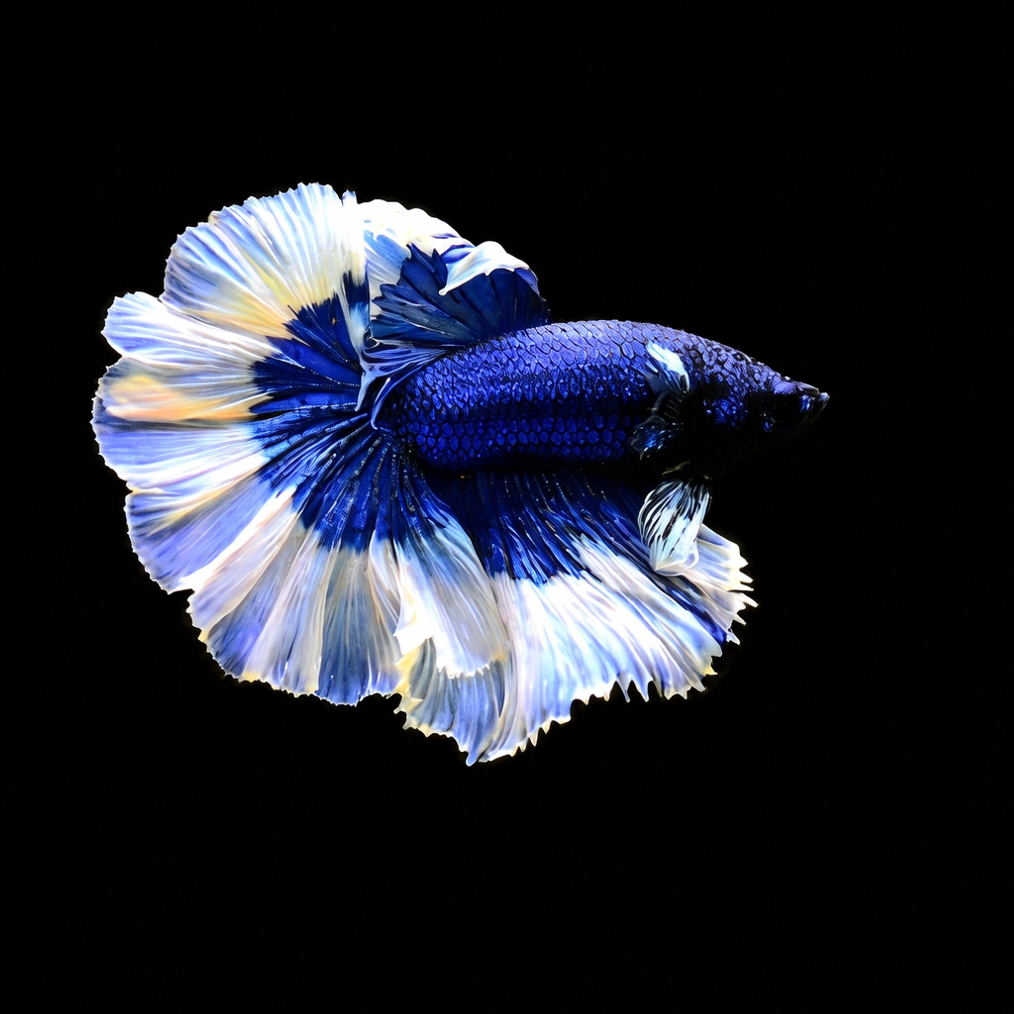 Betta male Halfmoon Blue butterfly 4cm