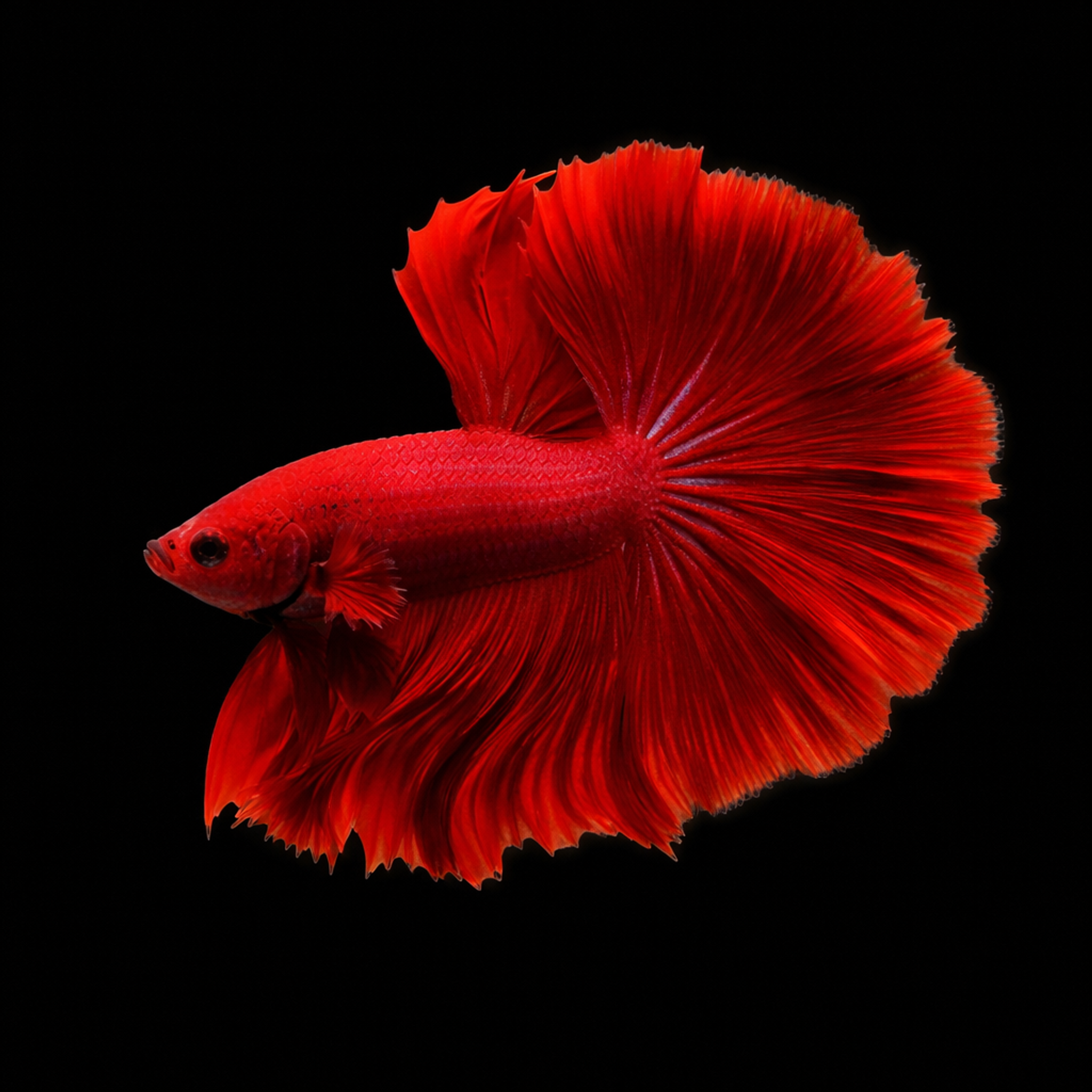 Betta male Halfmoon Red 4cm