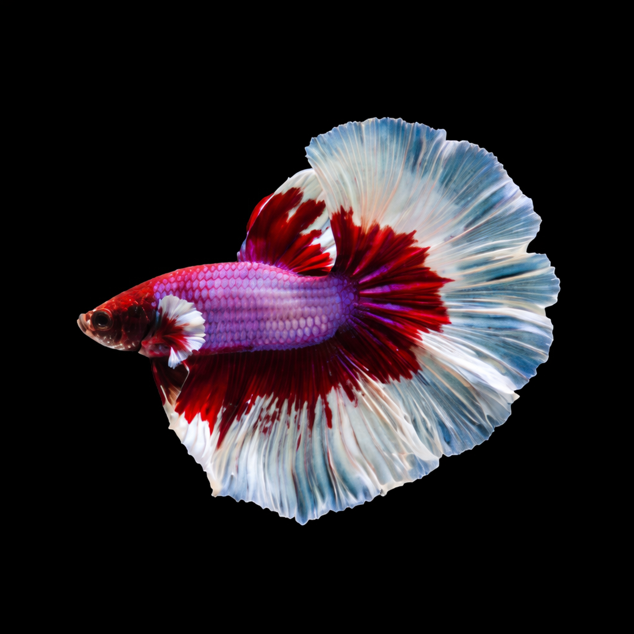 Betta male Halfmoon Red butterfly 4cm