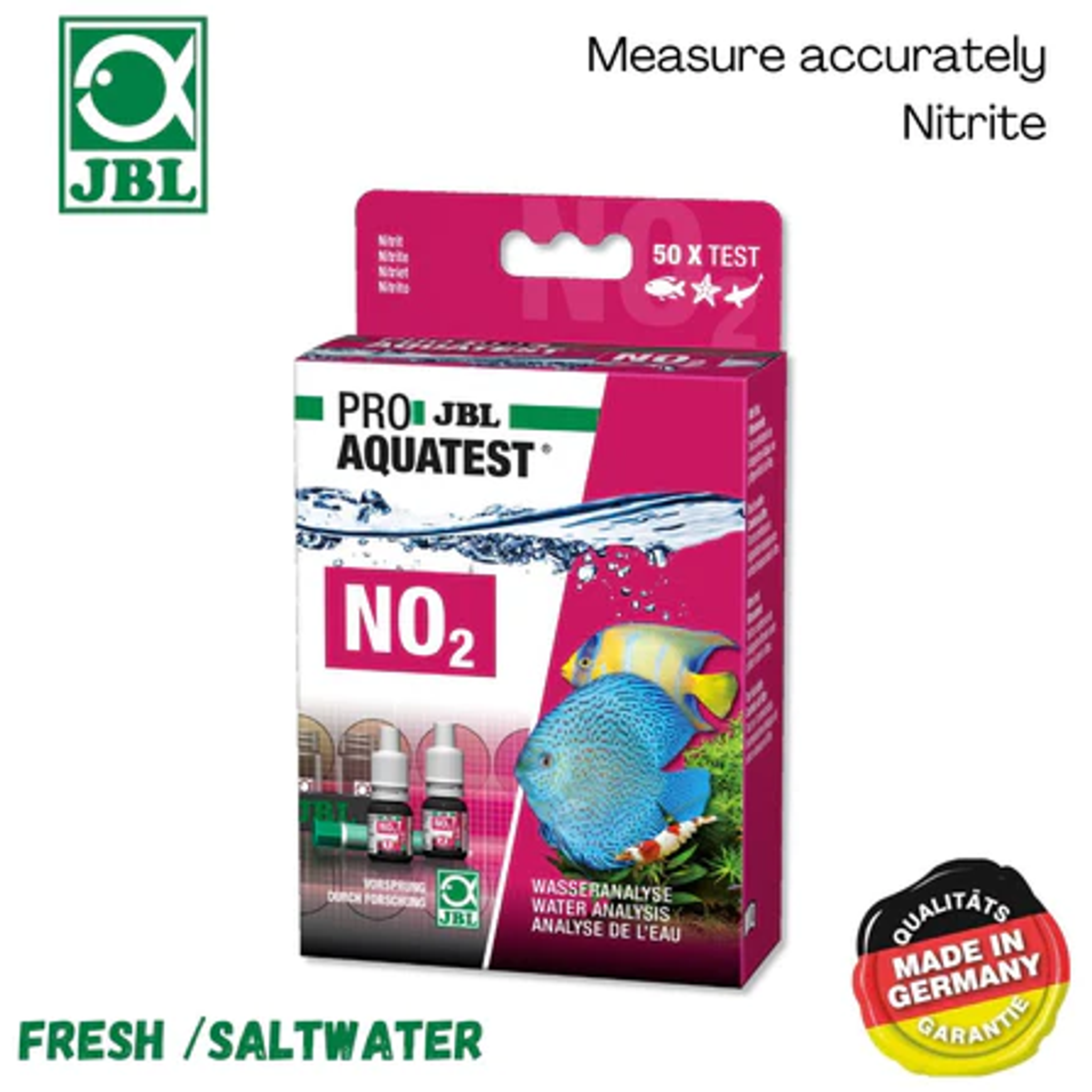 JBL ProAqua NO2 Nitrite Test Kit: Essential Aquarium & Pond Water Quality Tester