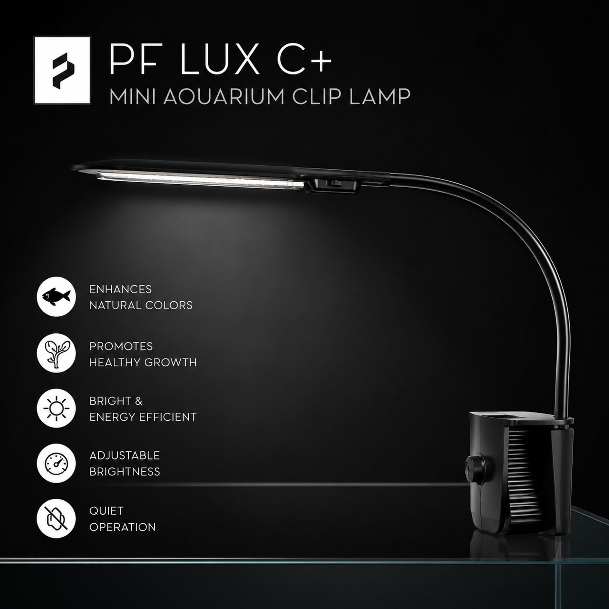 PF LUX C+ Clip-on Aquarium Lamp (For Tanks 30cm and below)