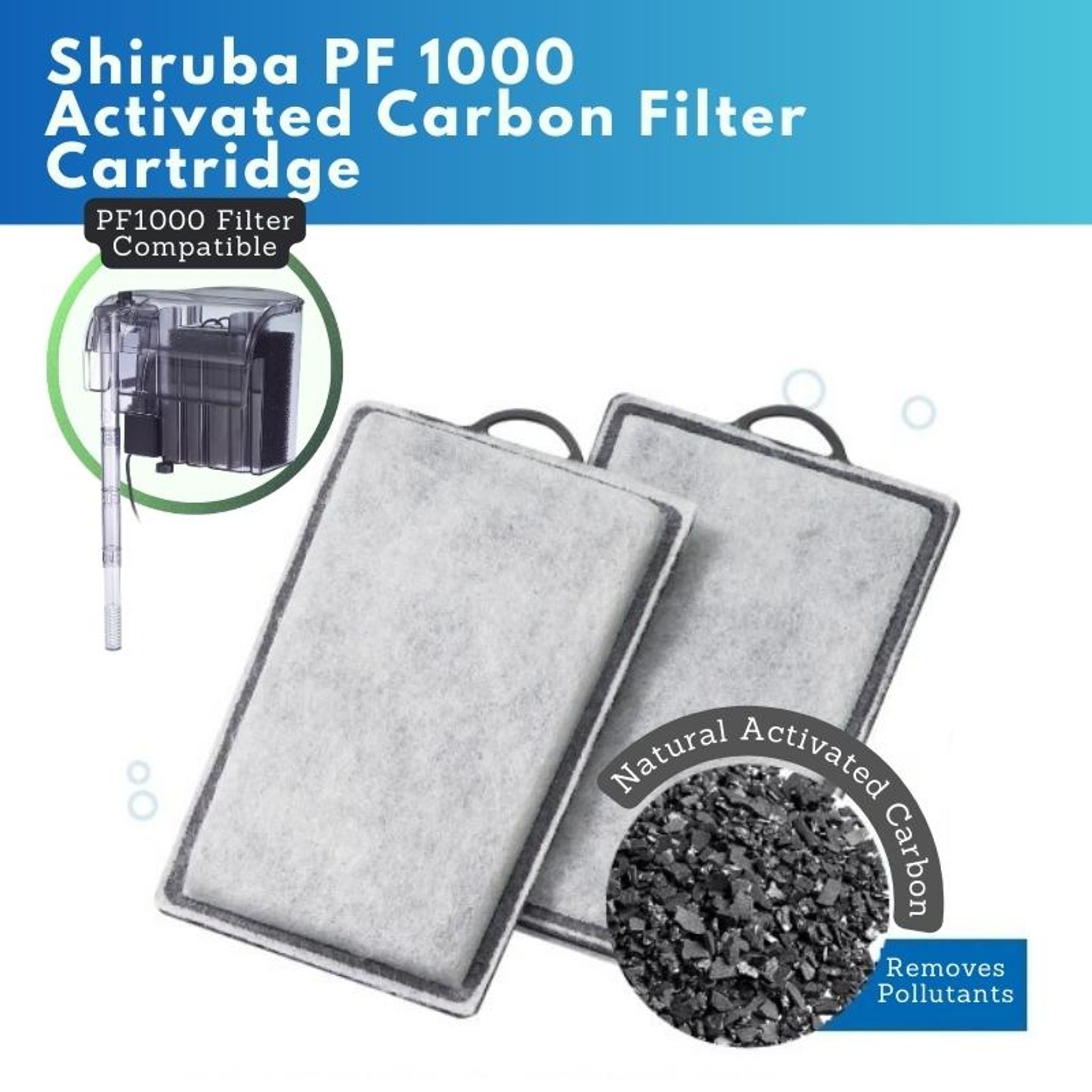 Shiruba Activated Carbon Aquarium Filter Cartridge Replacement for Hang-On Back Filters
