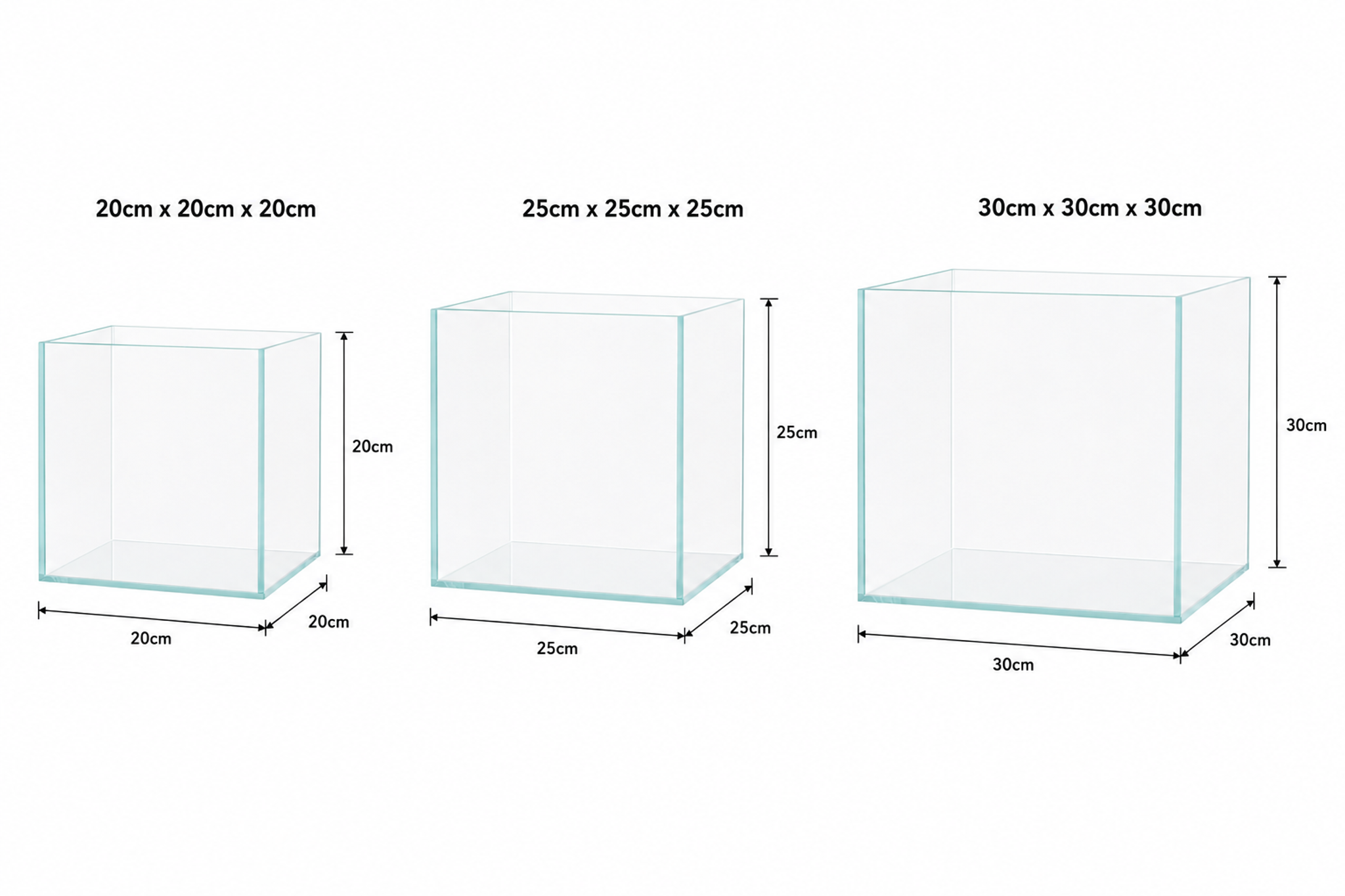 Crystal clear cube tank