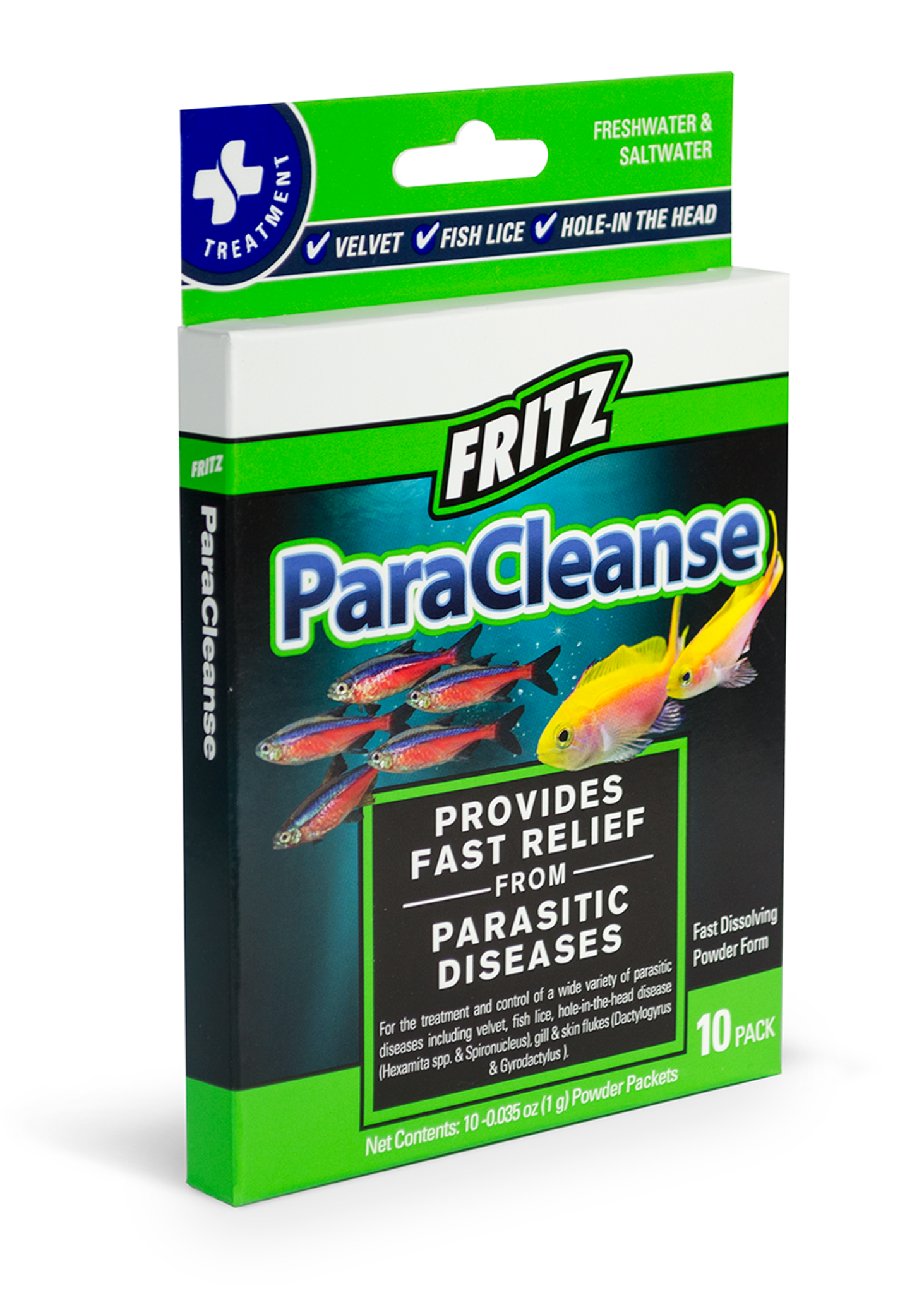 Fritz Aquatics PRAZICLEANSE PARASITIC Diseases 1g x 10packs #90003
