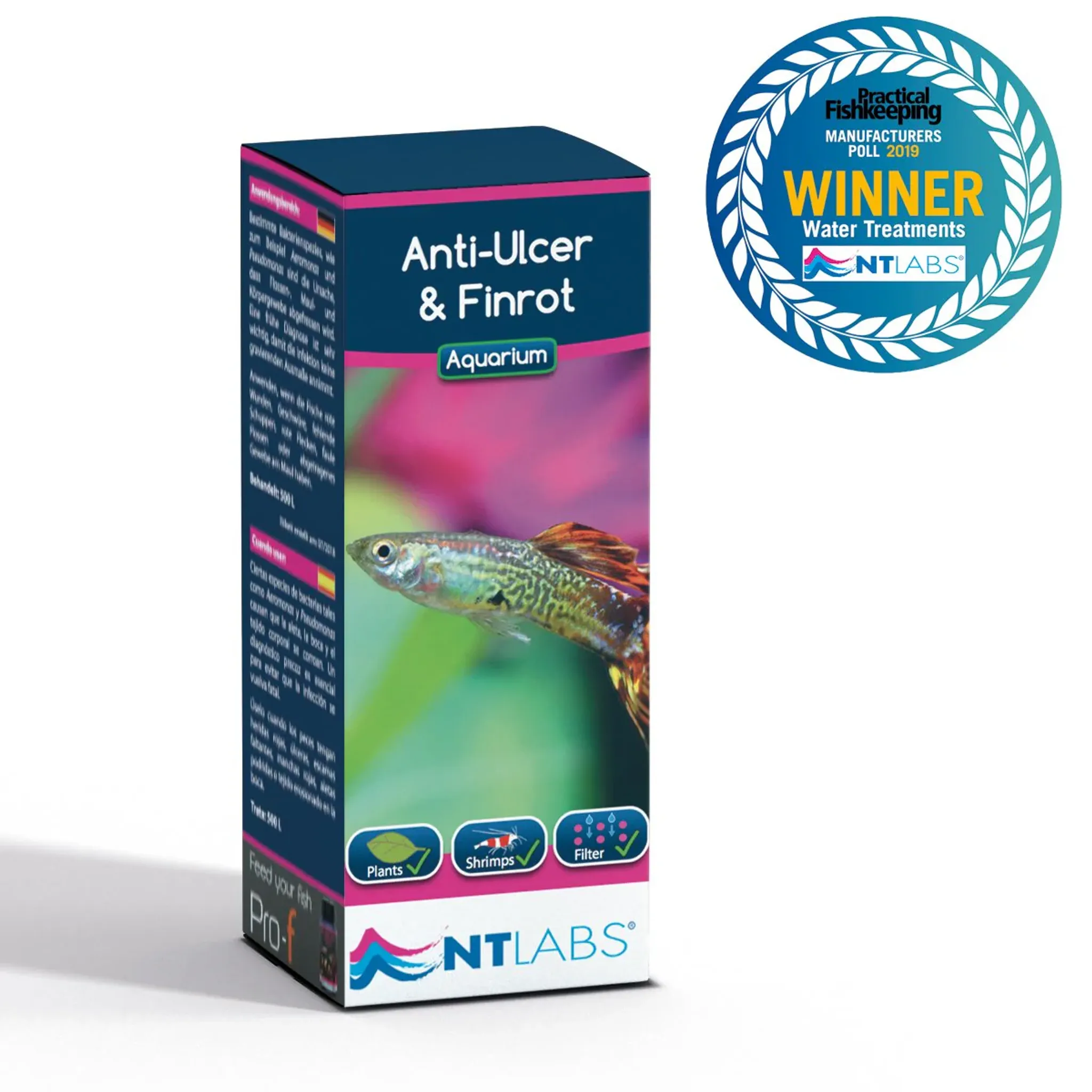 NT LABS Aquarium Anti-Ulcer & Finrot 100ml (treat bacteria infection) NT478