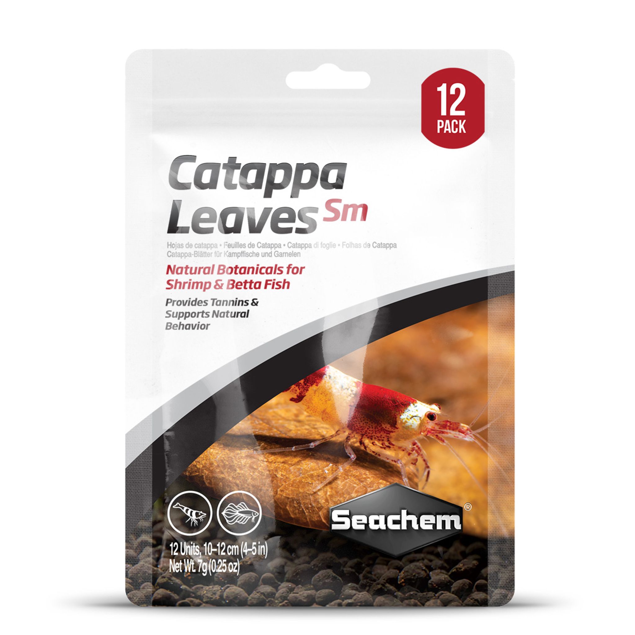 SEACHEM Catappa Leaves Sm Small Size: 4-5 inches 12pcs