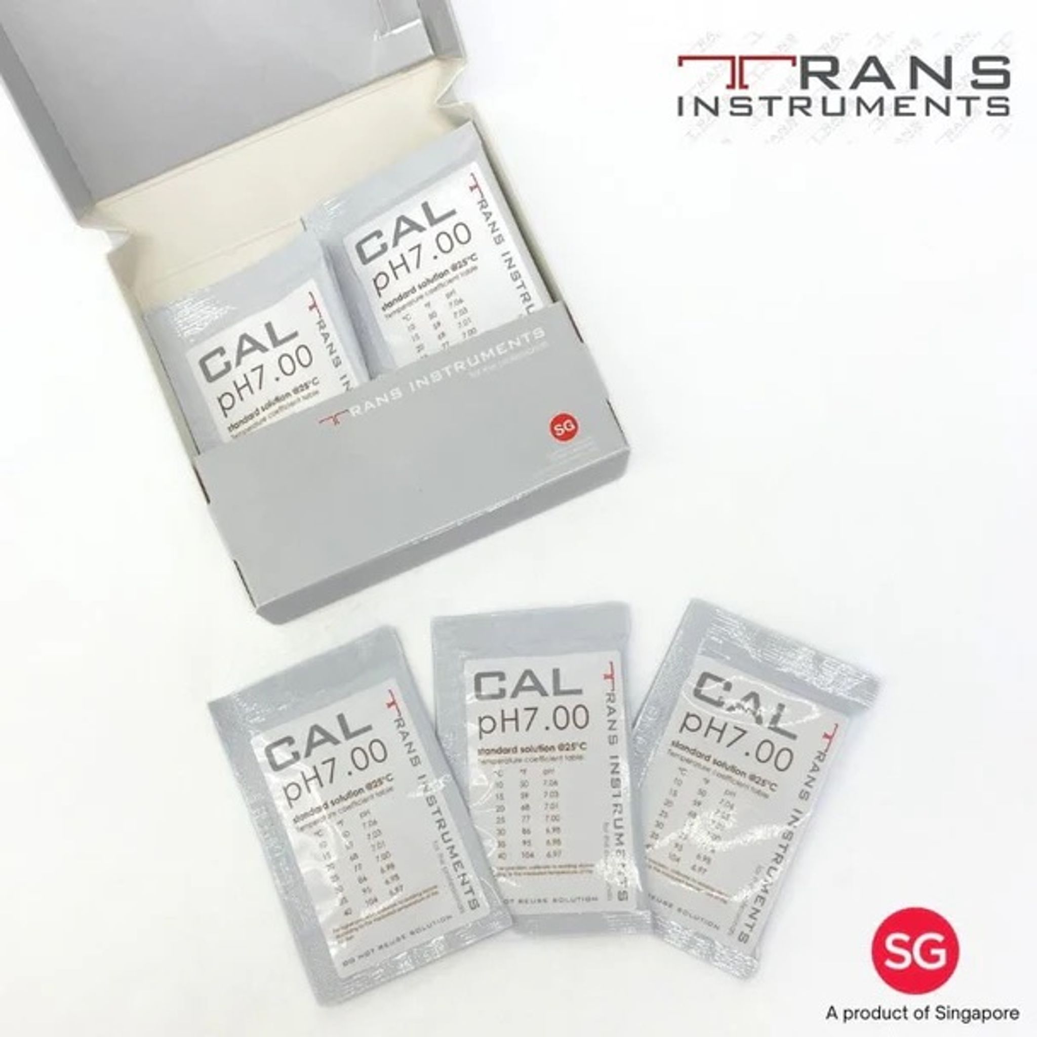 TRANS INSTRUMENT Calibration Solutions PH7.00 buffer solution 1 Sachet