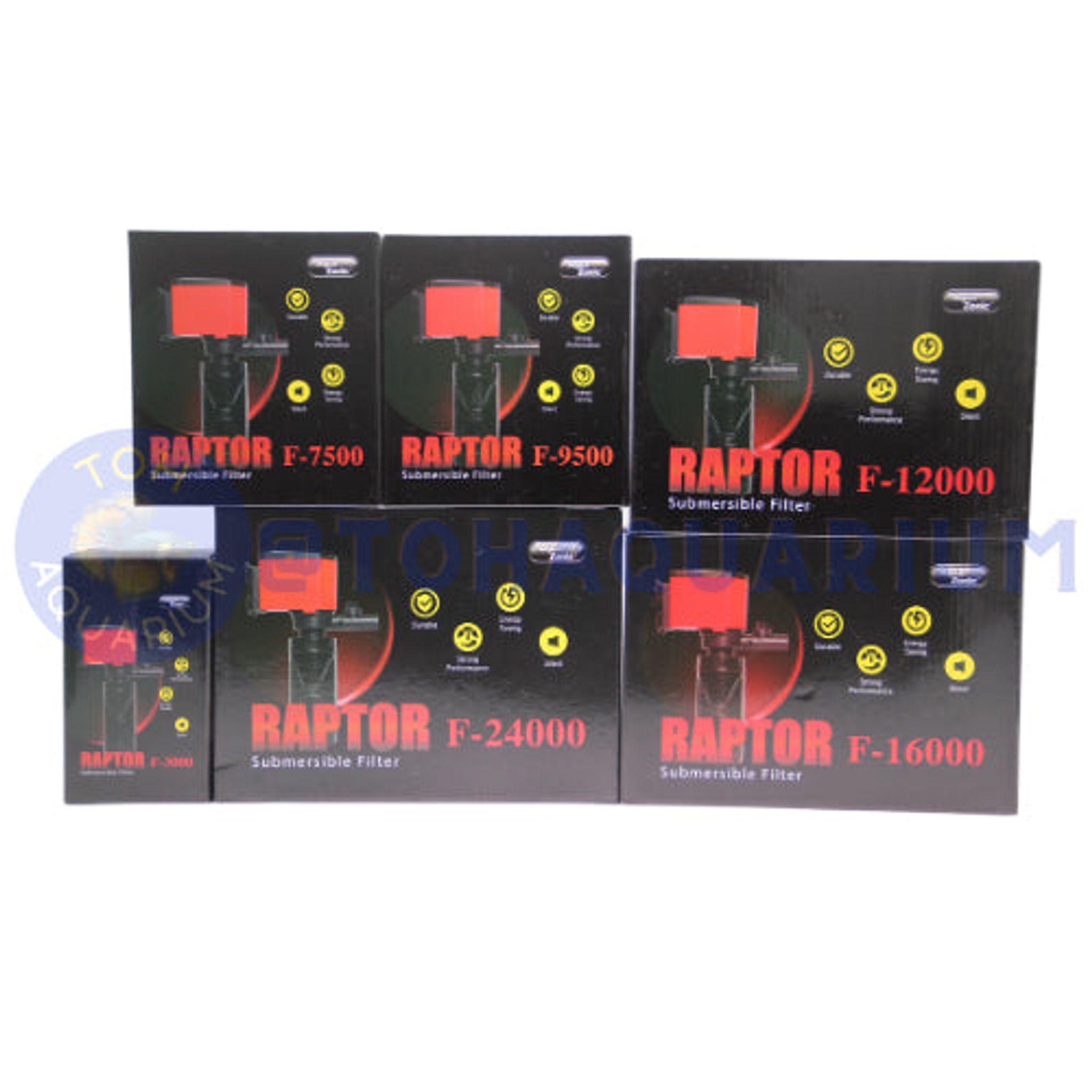 Aqua Zonic Raptor Submersible Filter Series (Options Available)