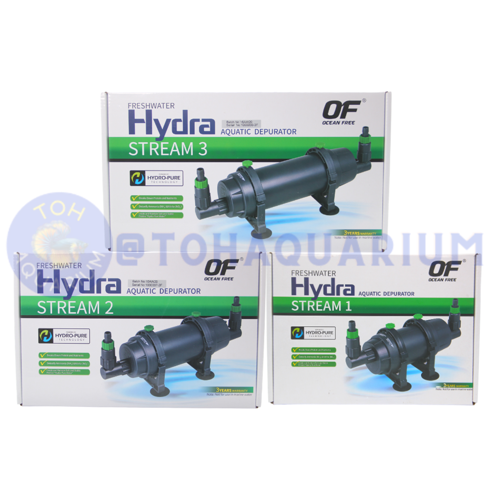 Ocean Free Freshwater Hydra Stream Series (Options Available)
